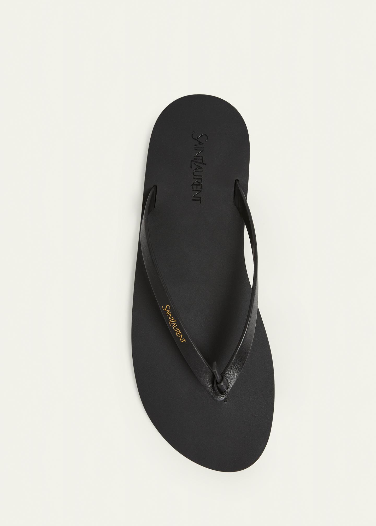 Men\'s Black Leather Thong Sandals OluKai Ohana Men main image 2