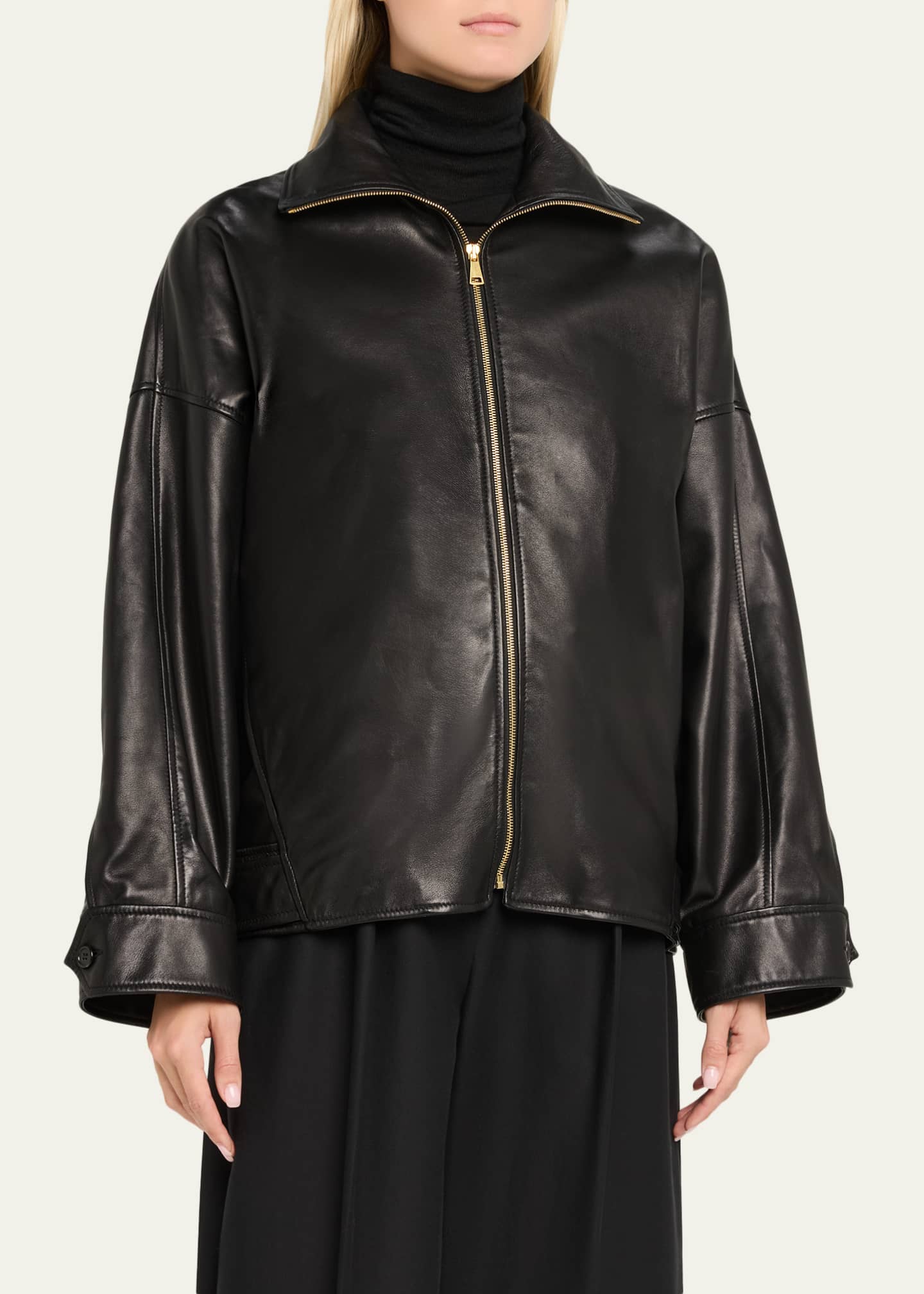 DARKPARK Celine Nappa Leather Aviator Jacket - Bergdorf Goodman