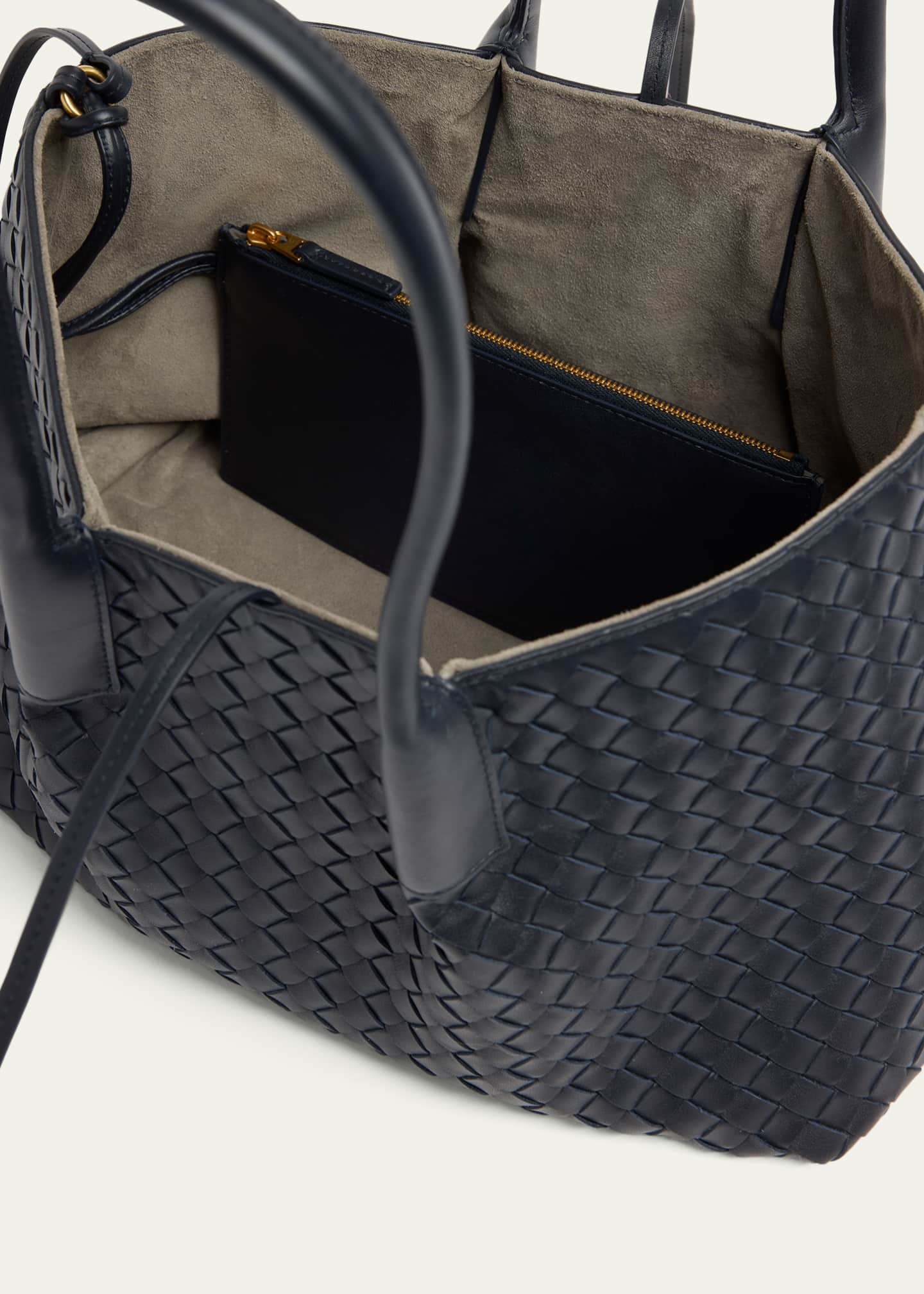 【美品】BOTTEGA VENETA トートバッグ BOTTEGA VENETA 2500$ DOLL Small Top Handle Tote Bag - White