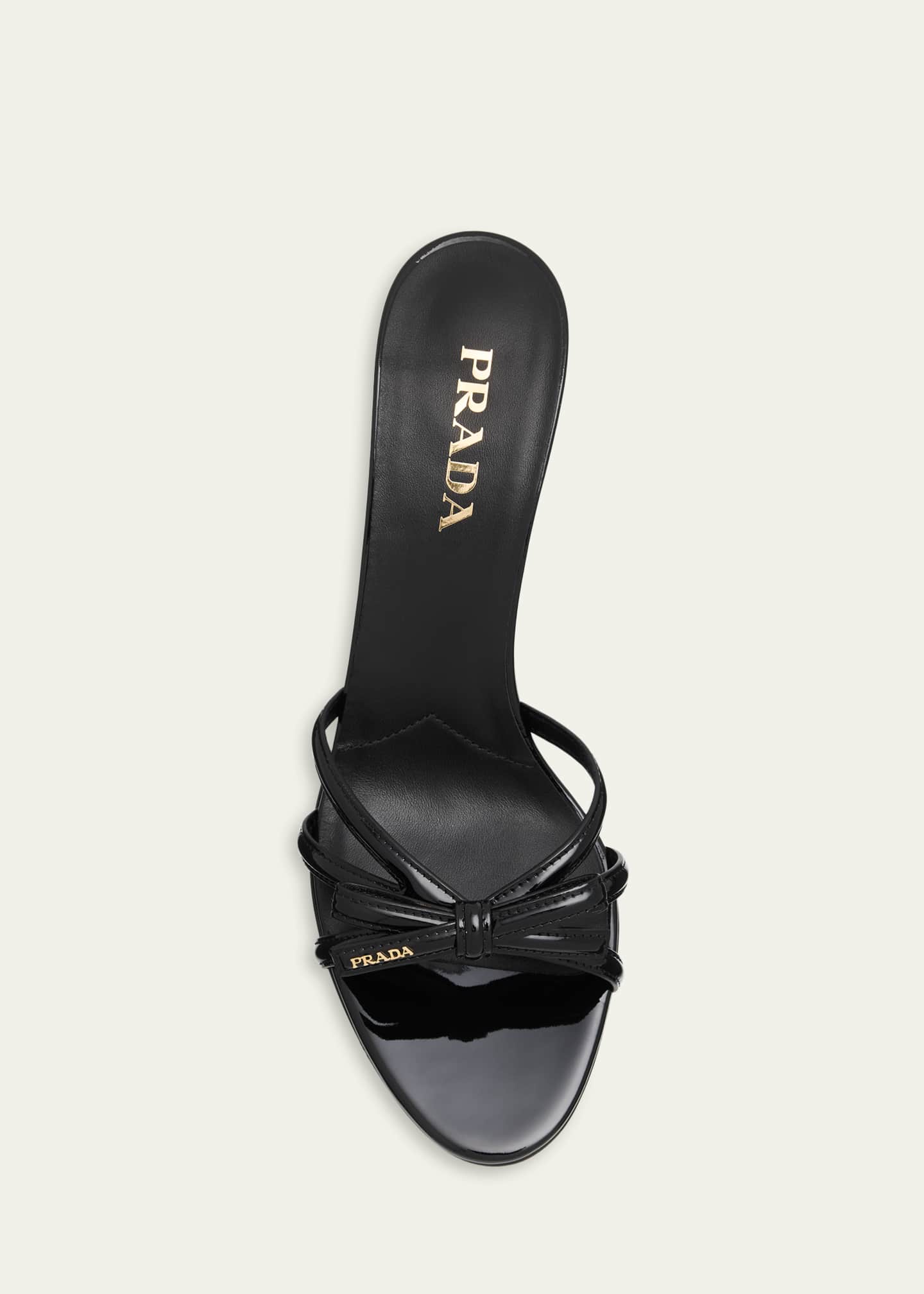 Prada 75mm Vernice Leather Mule Sandals - Bergdorf Goodman