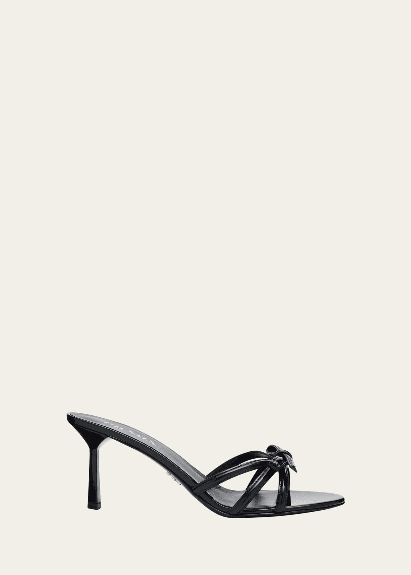 靴 Prada Knot Strap Mule Sandals 36.5 Prada 75mm Vernice Leather Mule Sandals - Bergdorf Goodman