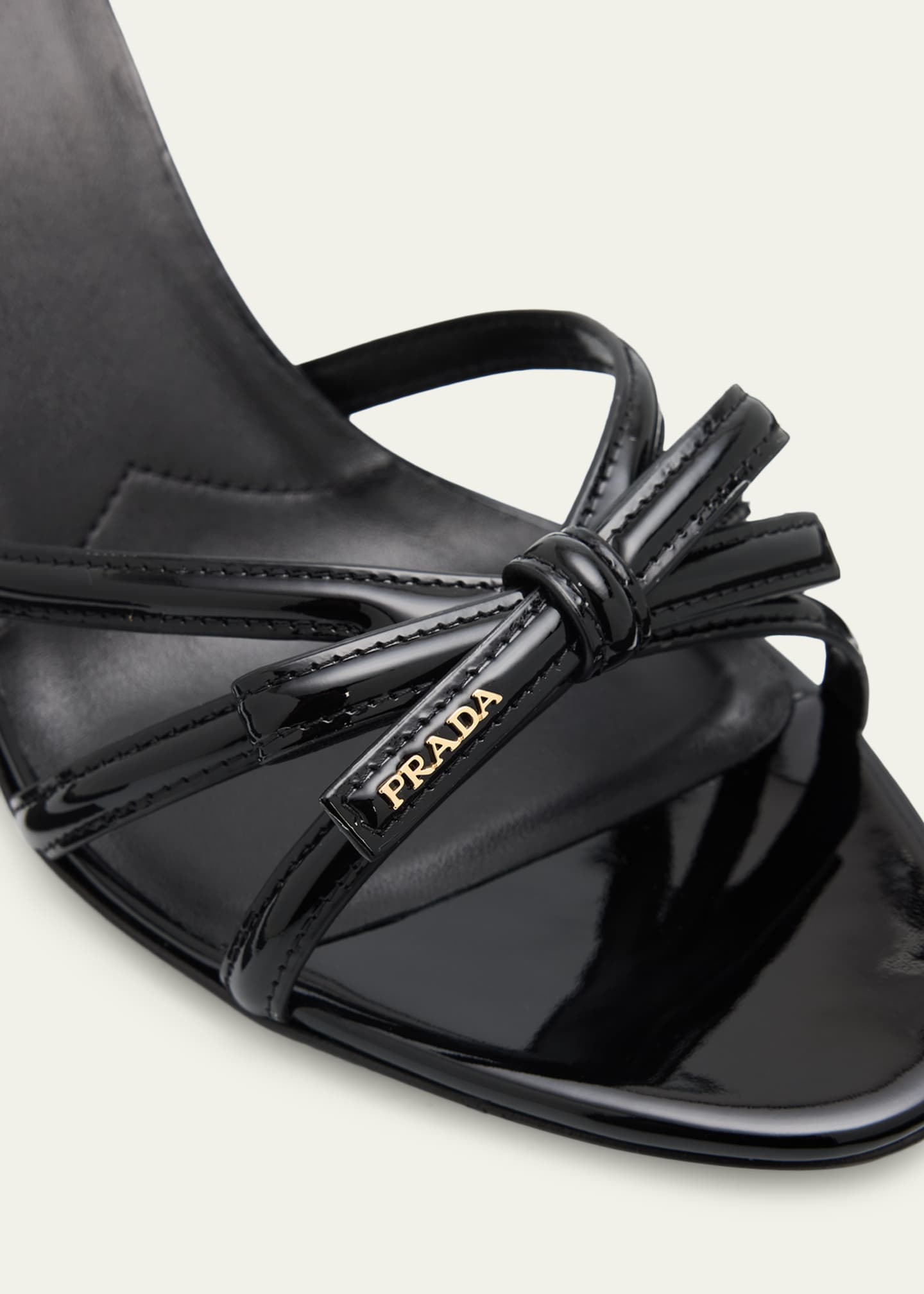 Prada 75mm Vernice Leather Mule Sandals - Bergdorf Goodman