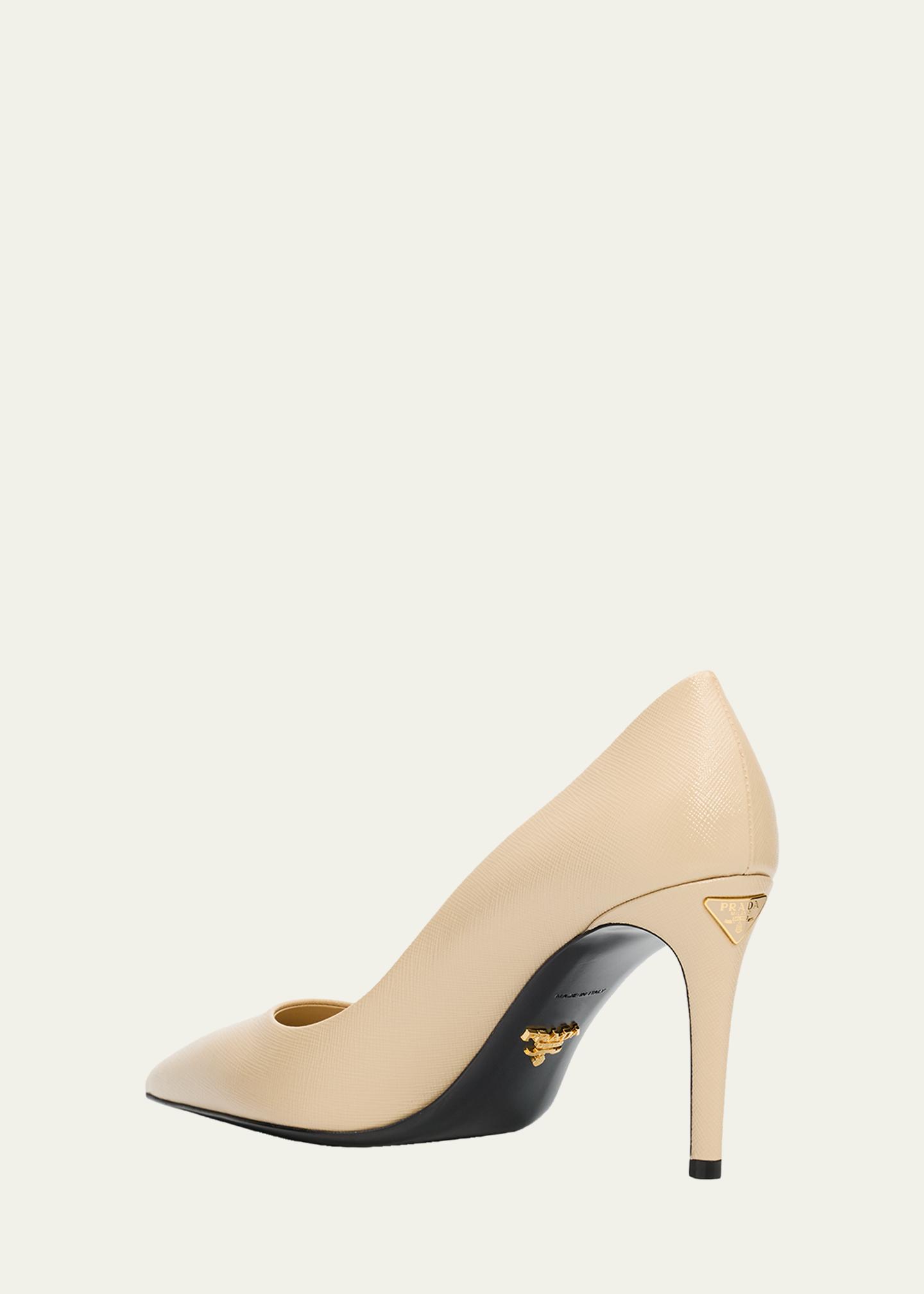 Prada 85mm Vernice Saffiano Leather Pumps - Bergdorf Goodman