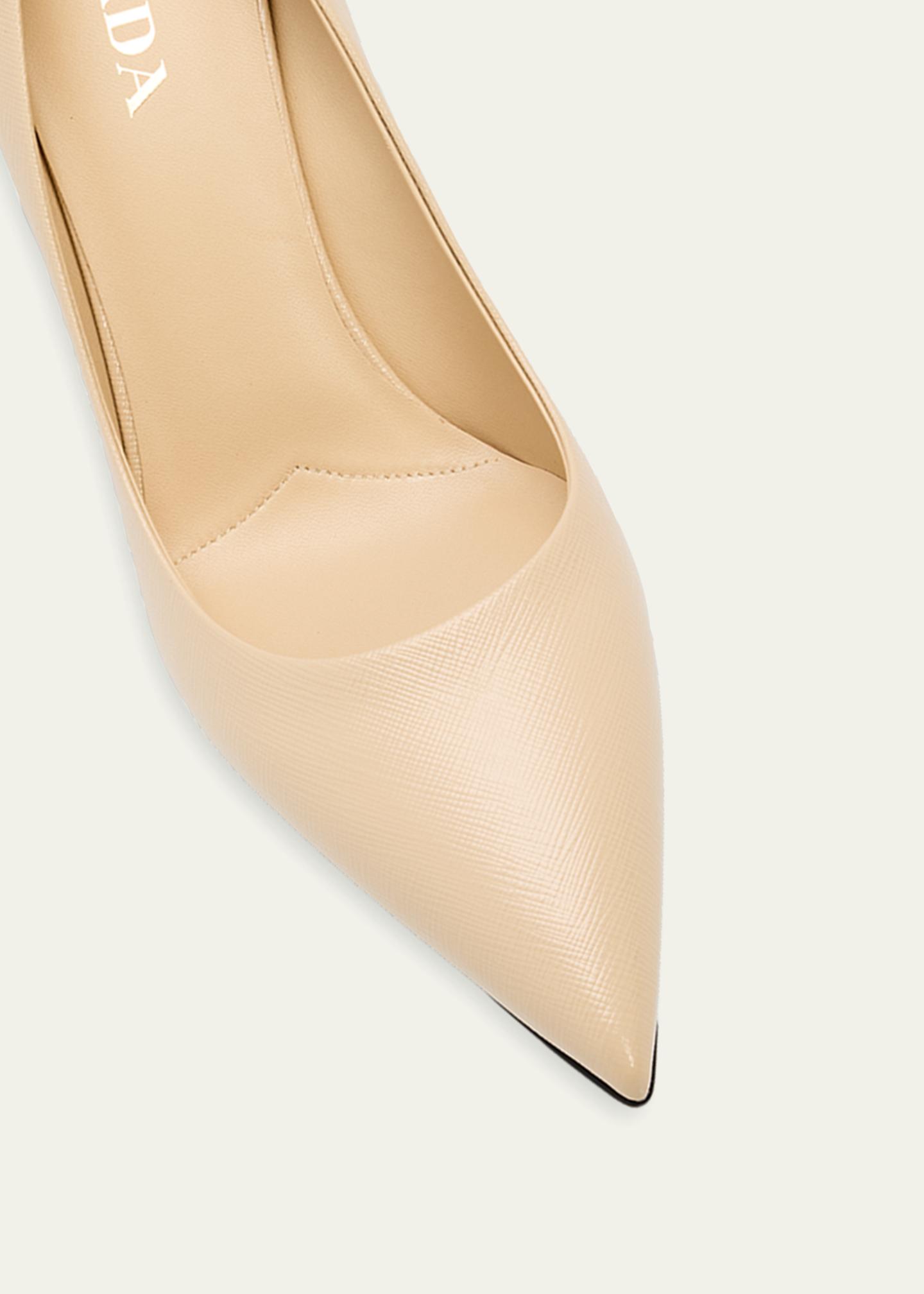 Prada 85mm Vernice Saffiano Leather Pumps - Bergdorf Goodman
