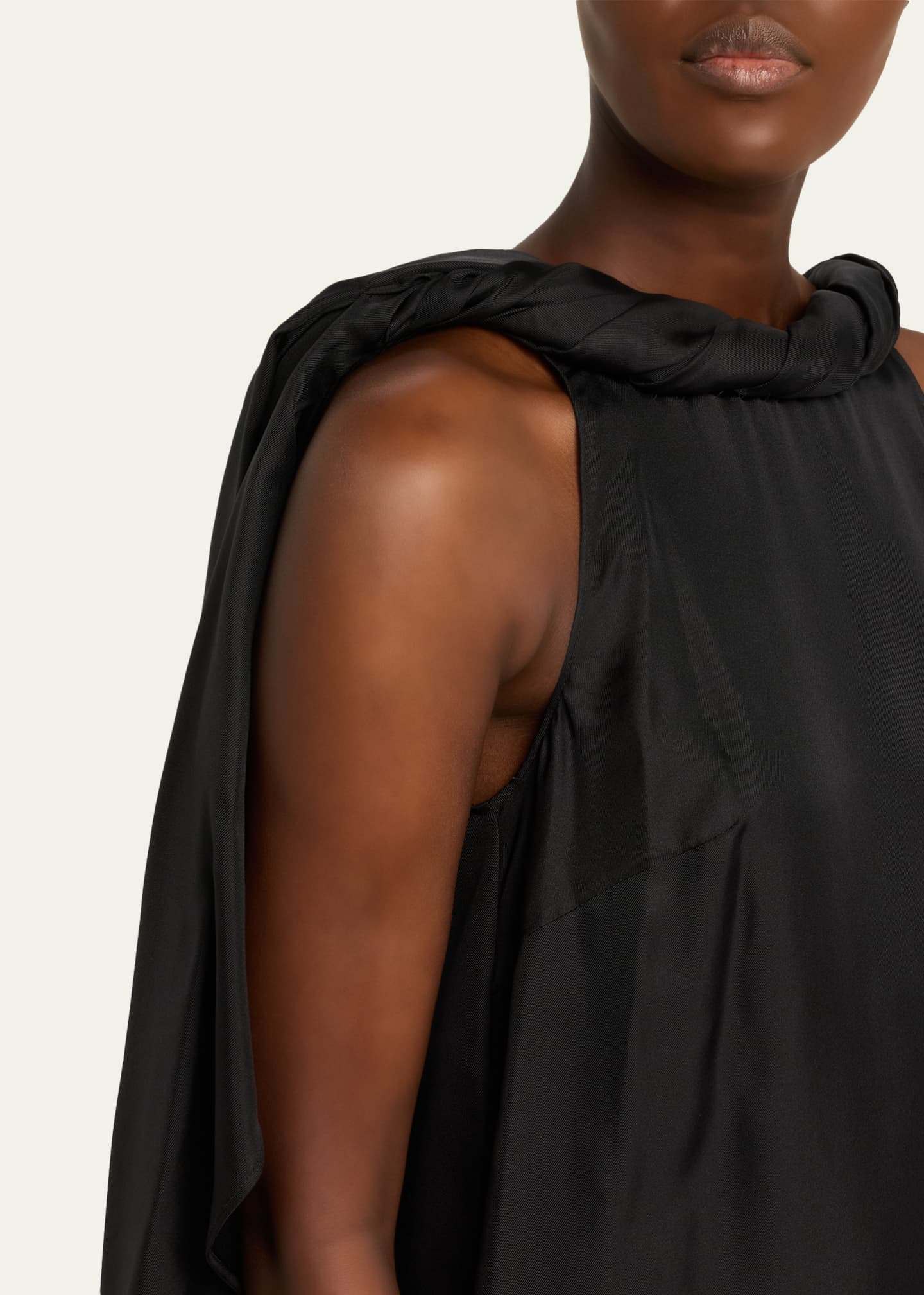 loulou satin dress LouLou De Saison Adela Silk Maxi Dress | Grey