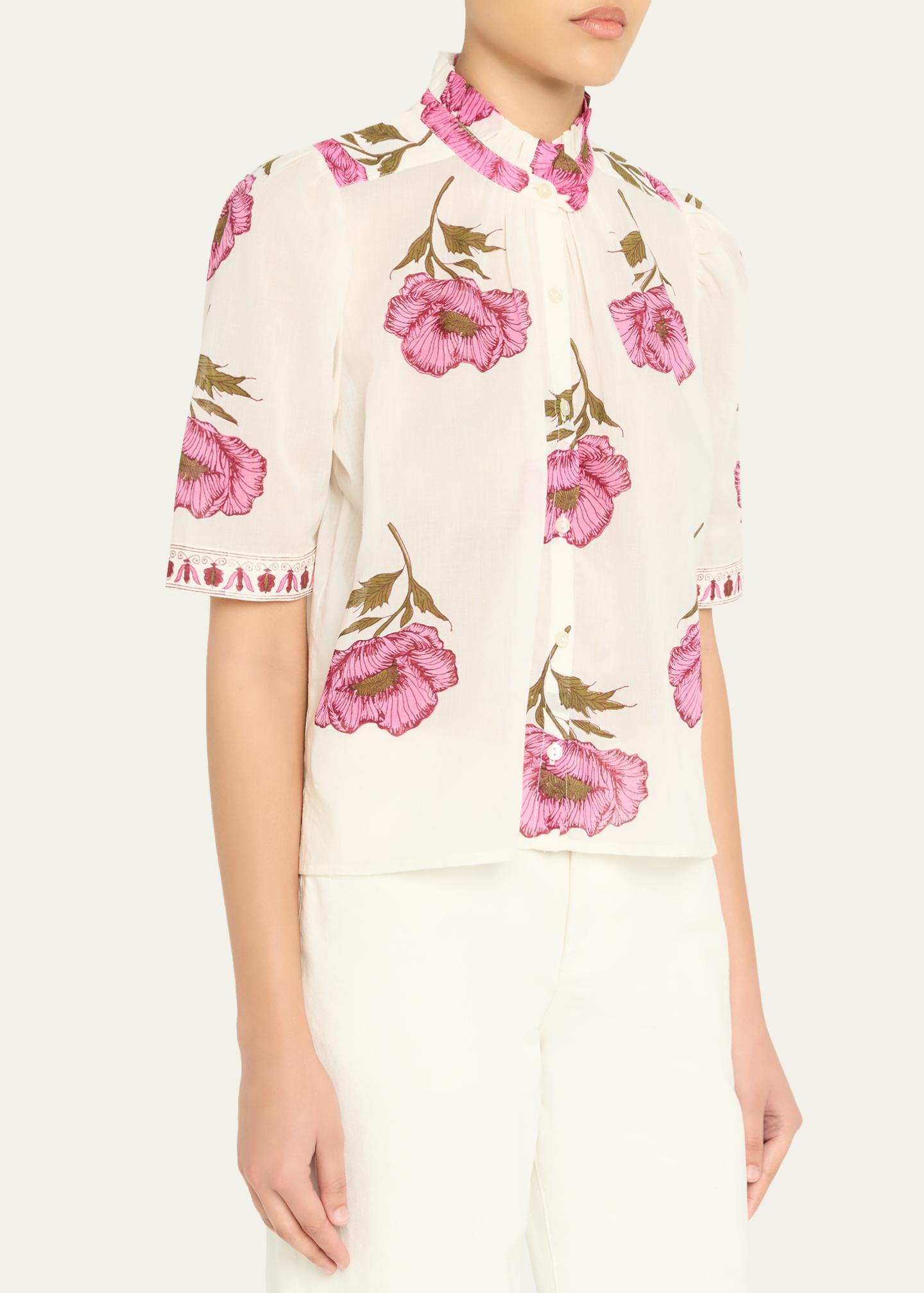 Alix of Bohemia Winn Fuchsia Poppy Blouse - Bergdorf Goodman