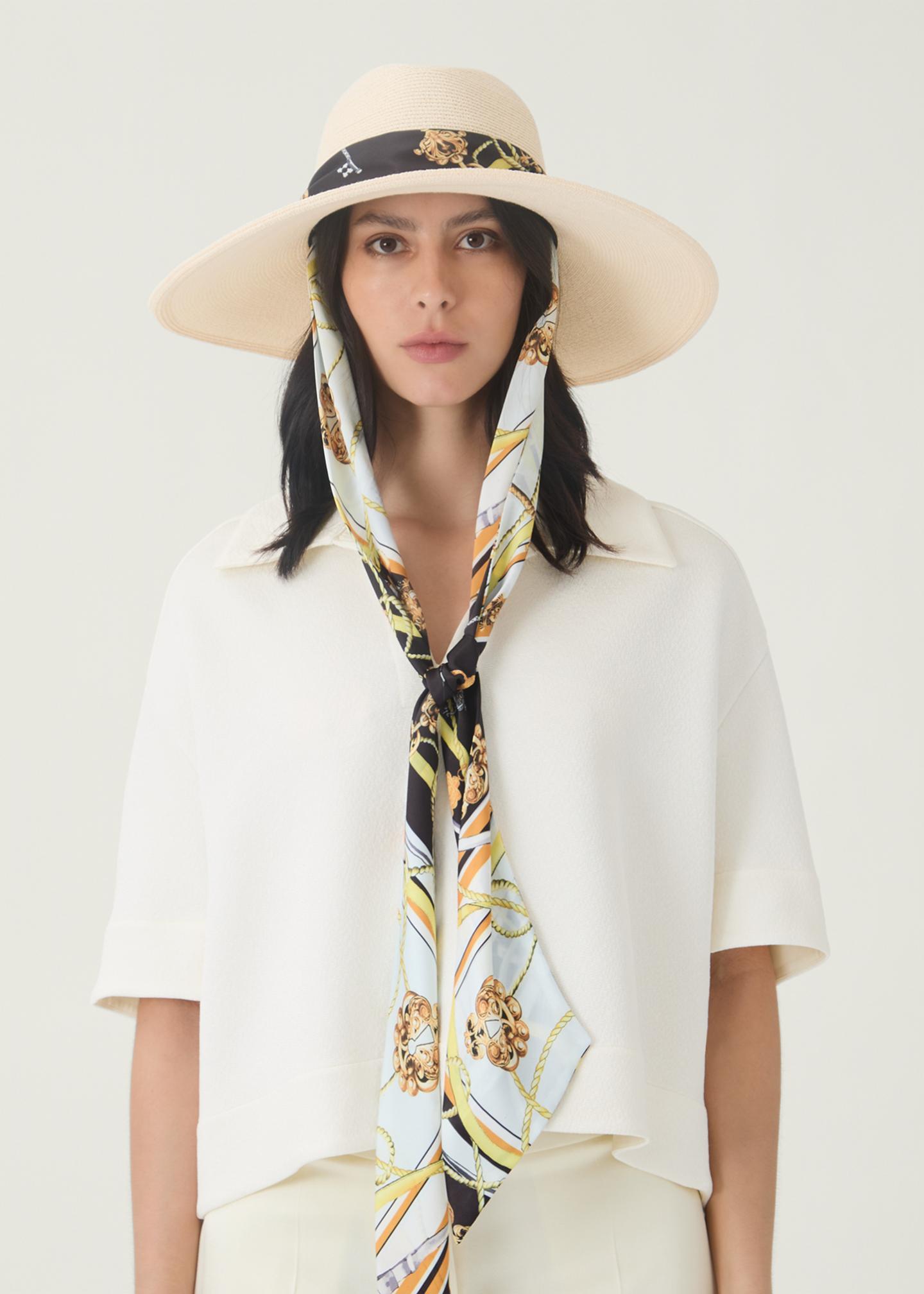 Eugenia Kim Cassidy Sun Hat with Satin Scarf - Bergdorf Goodman