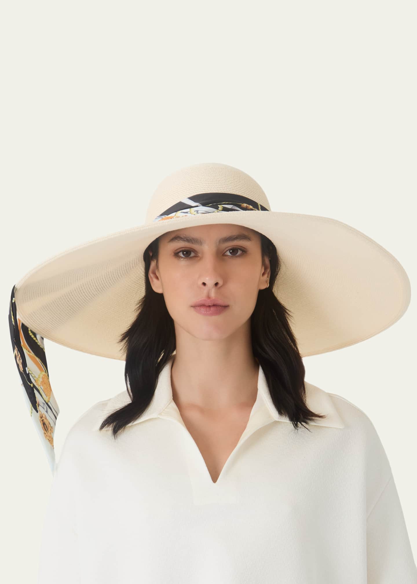 Eugenia Kim Sunny Satin Scarf Sun Hat - Bergdorf Goodman