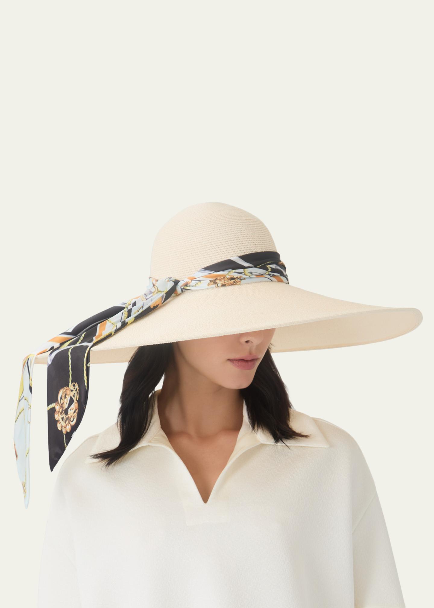 Eugenia Kim Sunny Satin Scarf Sun Hat - Bergdorf Goodman