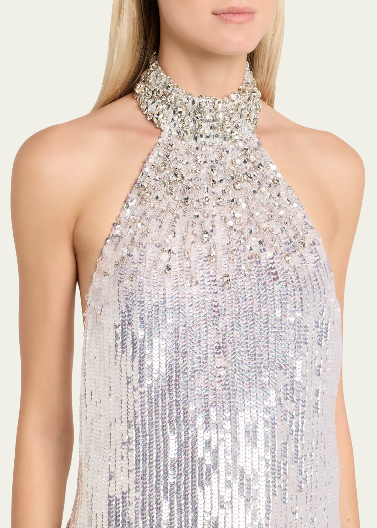 knee length dresses for ladies retrofte Women's Olivia Sequin Mini Dress - White