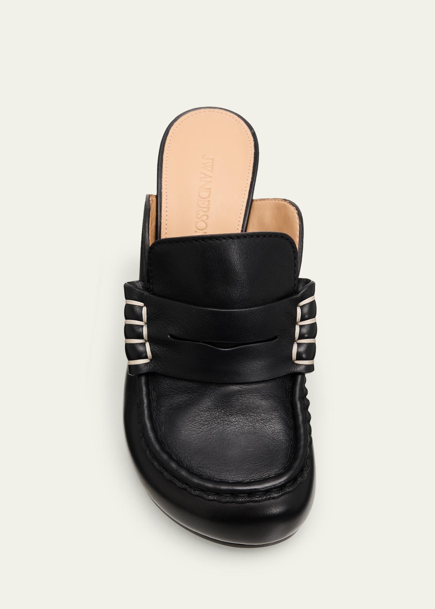 JW Anderson 70mm Leather Loafer Mules - Bergdorf Goodman