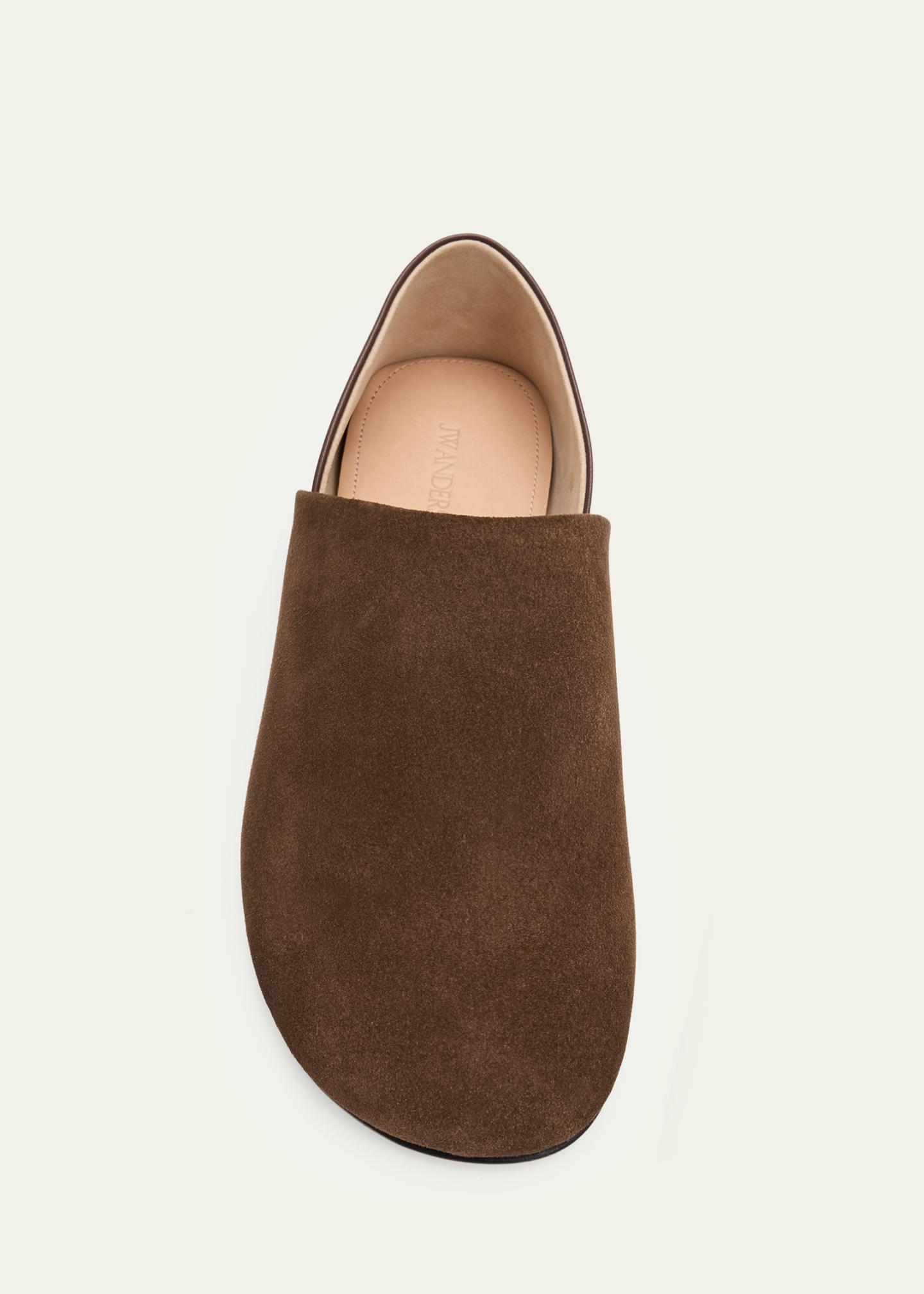 JW Anderson Babouche Collapsible-Heel Mixed Leather Flats