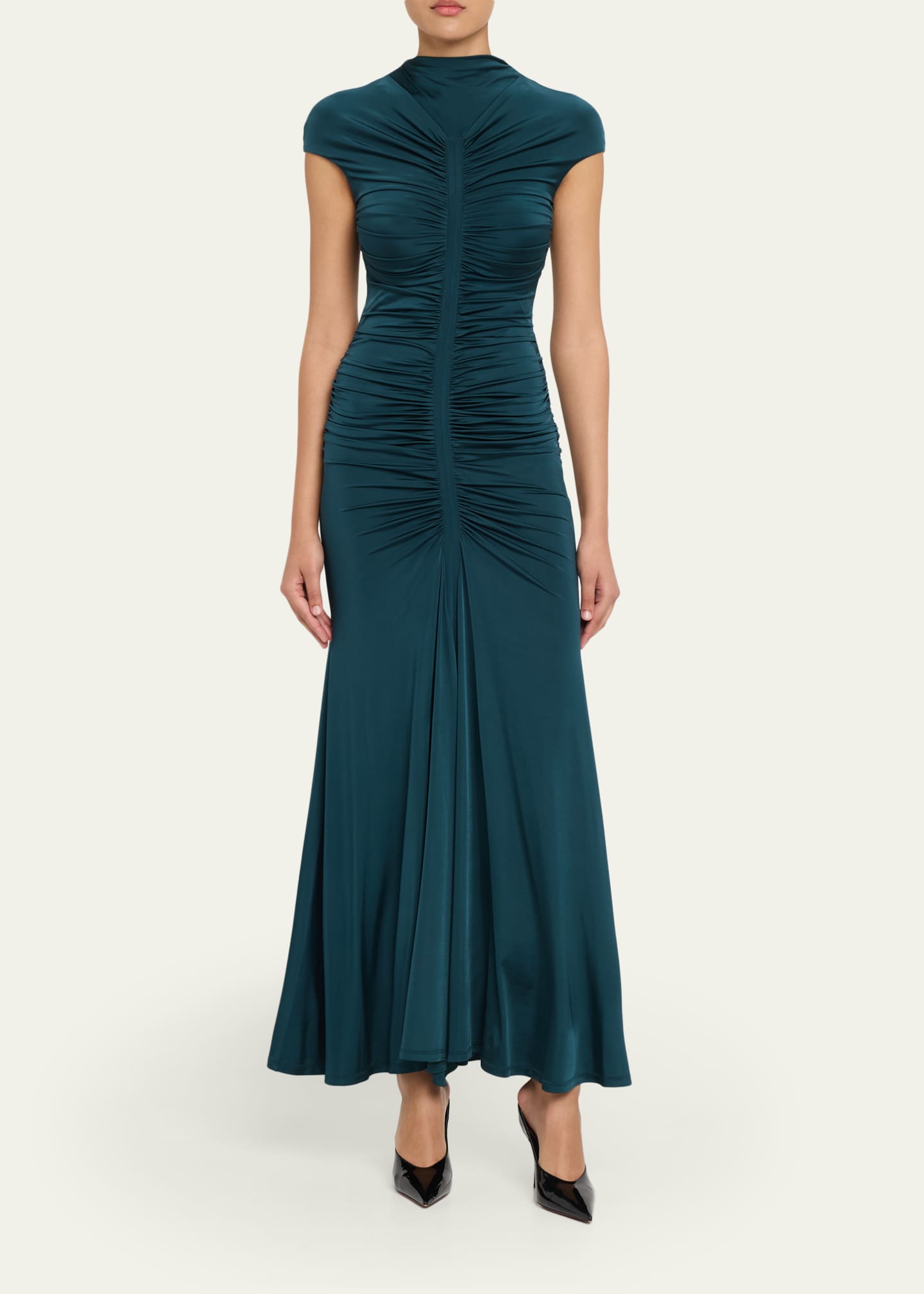 Giorgio Armani Ruched Jersey Maxi Dress - Bergdorf Goodman