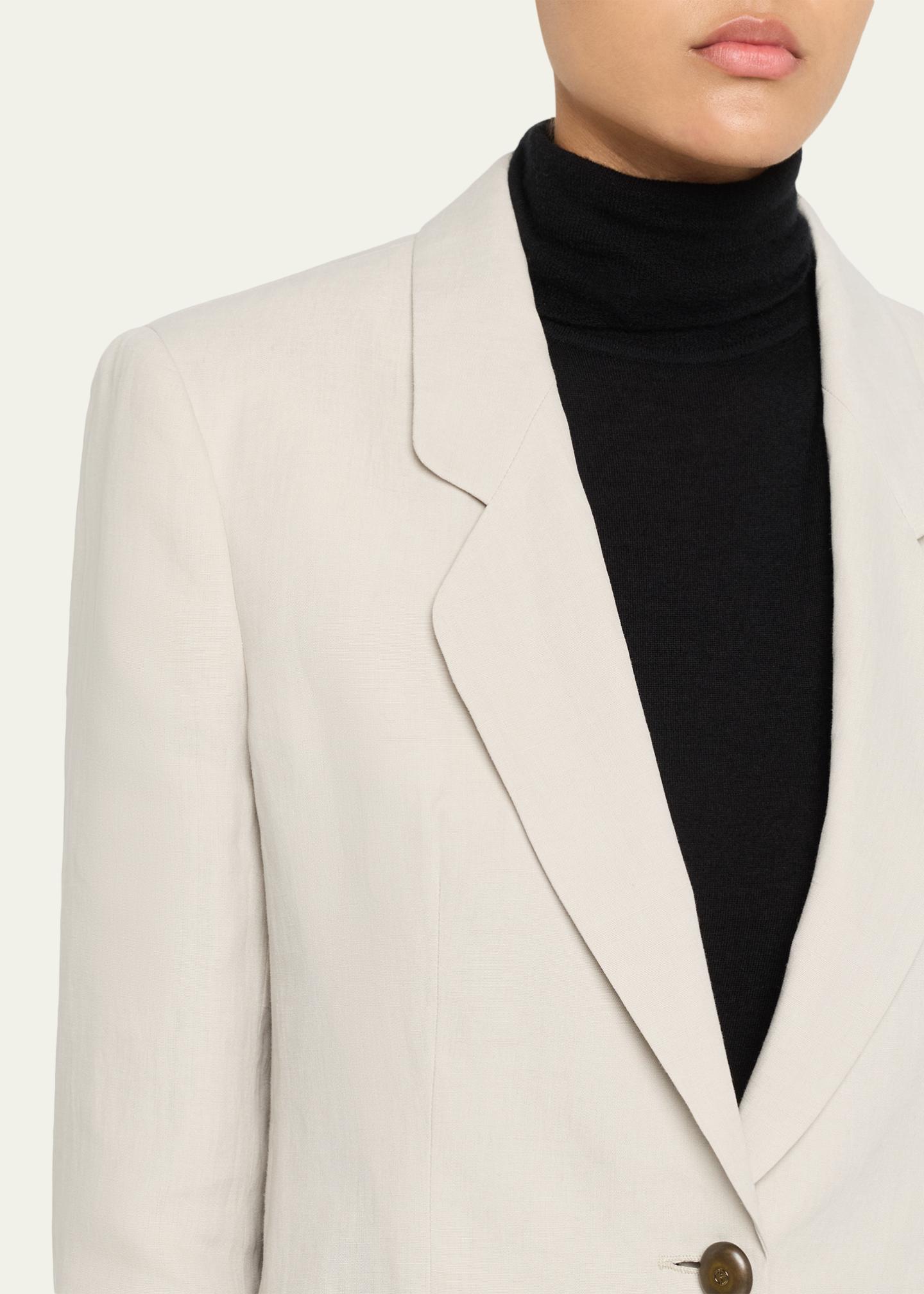 Giorgio Armani Linen Single-Breasted Blazer Jacket - Bergdorf Goodman