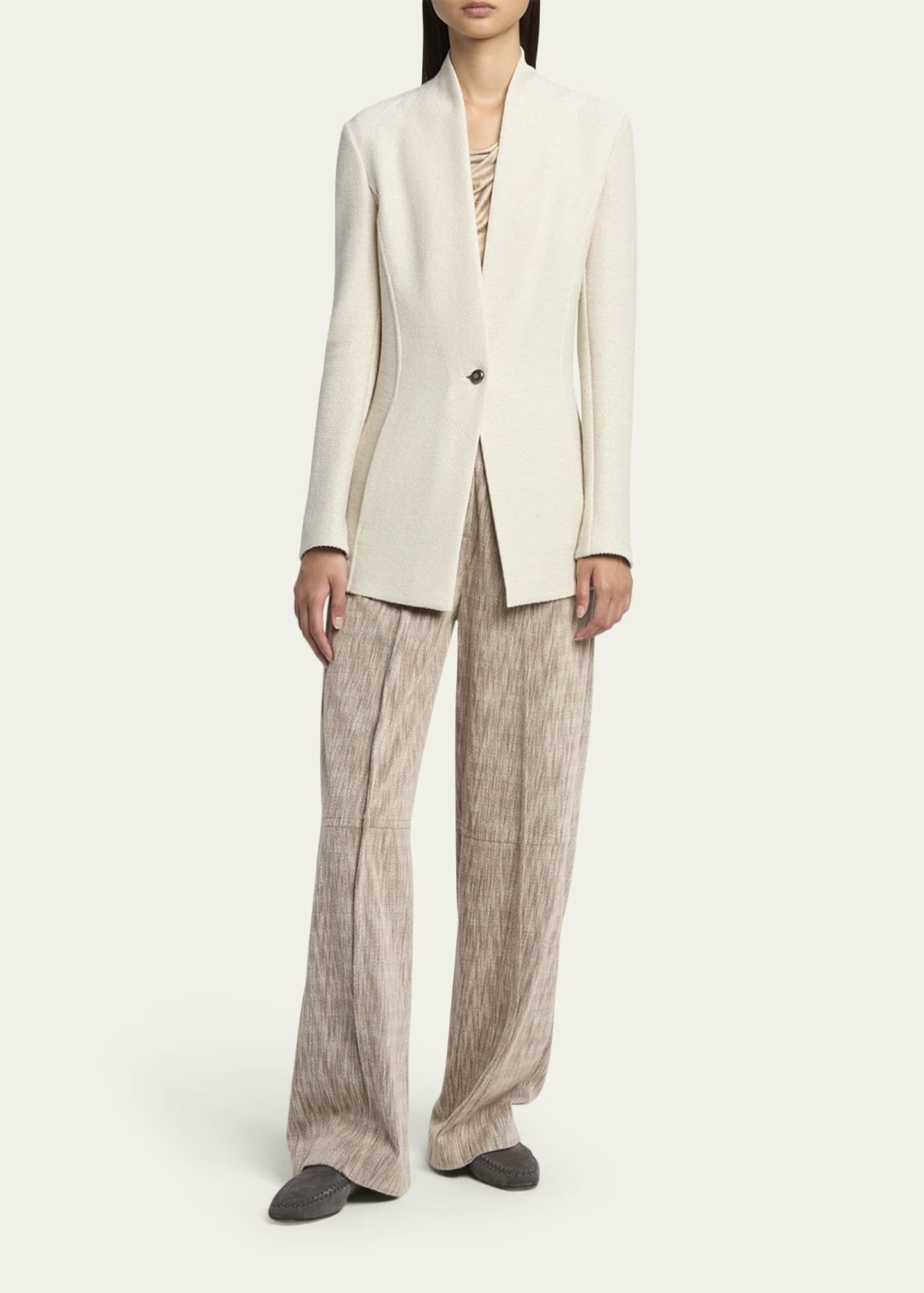 ジャケット・アウター 80s GIORGIO ARMANI tweed tailored jacket Giorgio Armani Single-Breasted Tweed Blazer Jacket - Bergdorf Goodman