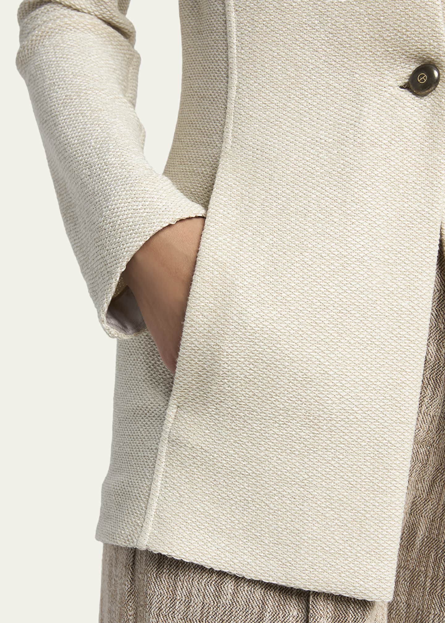 Giorgio Armani Single-Breasted Tweed Blazer Jacket - Bergdorf Goodman