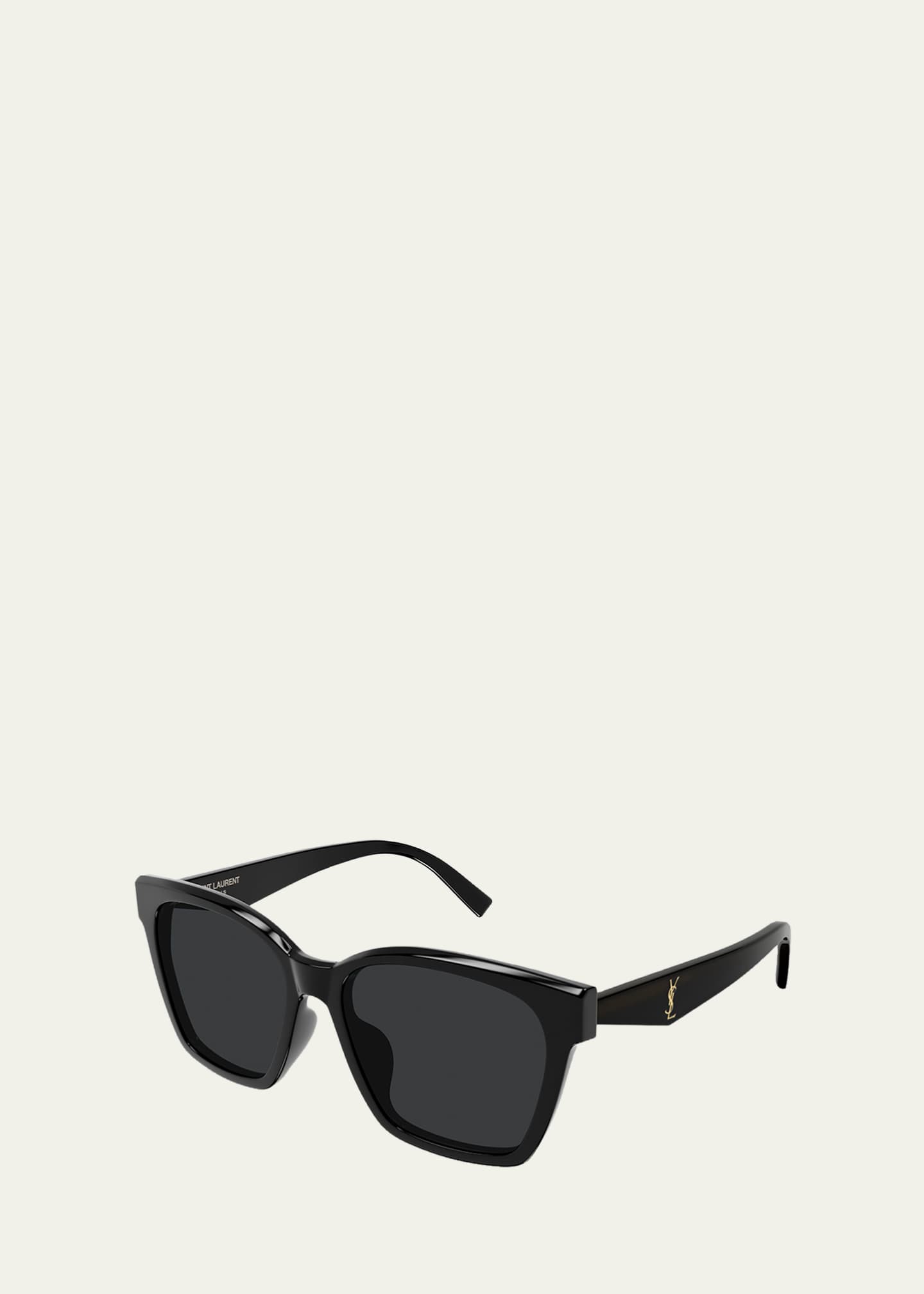 【QQ】【美品】SAINT LAURENT ブラック サングラス Saint Laurent 57mm Acetate Square Sunglasses - Bergdorf Goodman