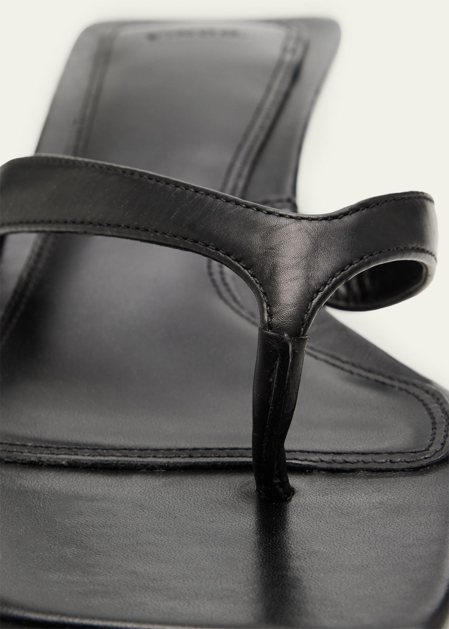Vince San Juan Leather Heeled Thong Sandals - Bergdorf Goodman
