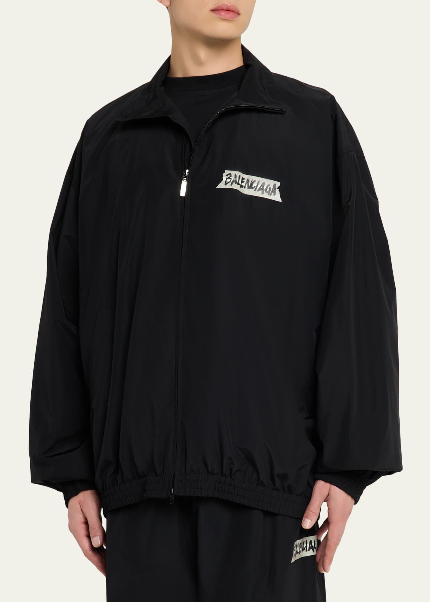 Balenciaga Men's Masking Tape Track Jacket - Bergdorf Goodman