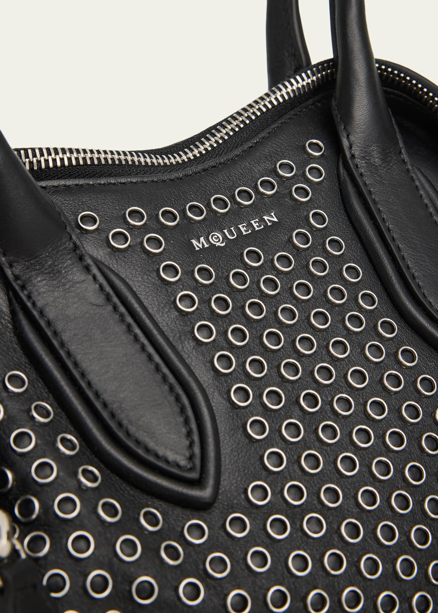 McQueen Manta Studded Sculptural Nappa Leather Shoulder Bag
