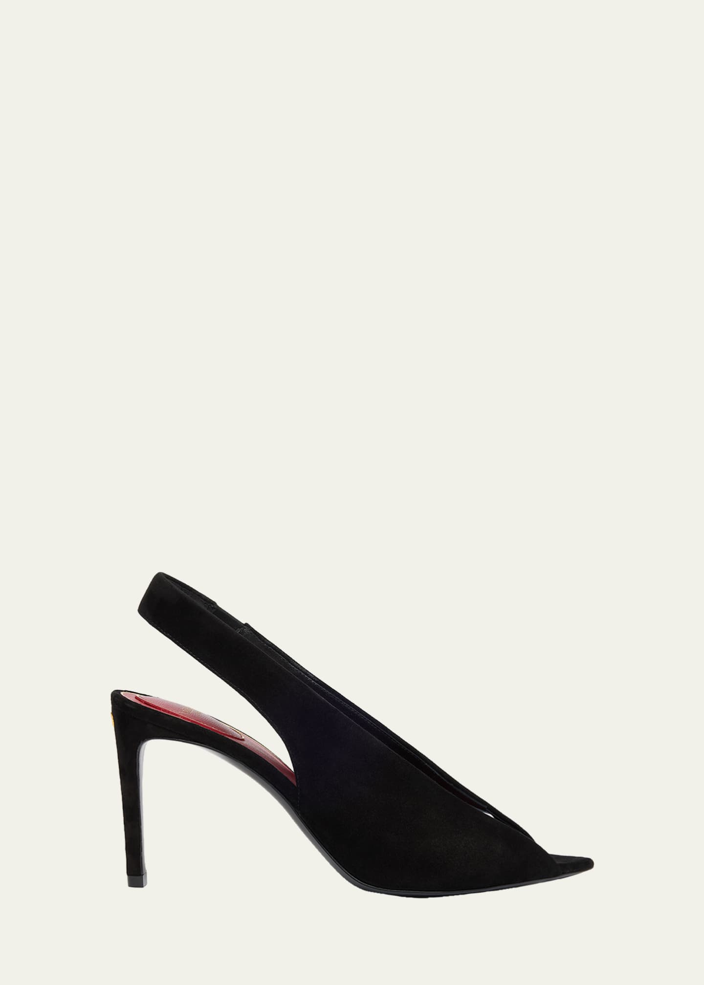 Valentino Garavani 85mm Suede Slingback Sandals - Bergdorf Goodman