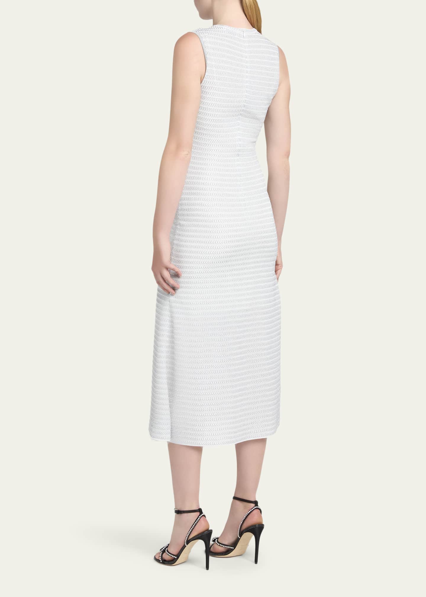 shimmer midi dress Zara Shimmer Midi Dress Silver 9469/701 Size M