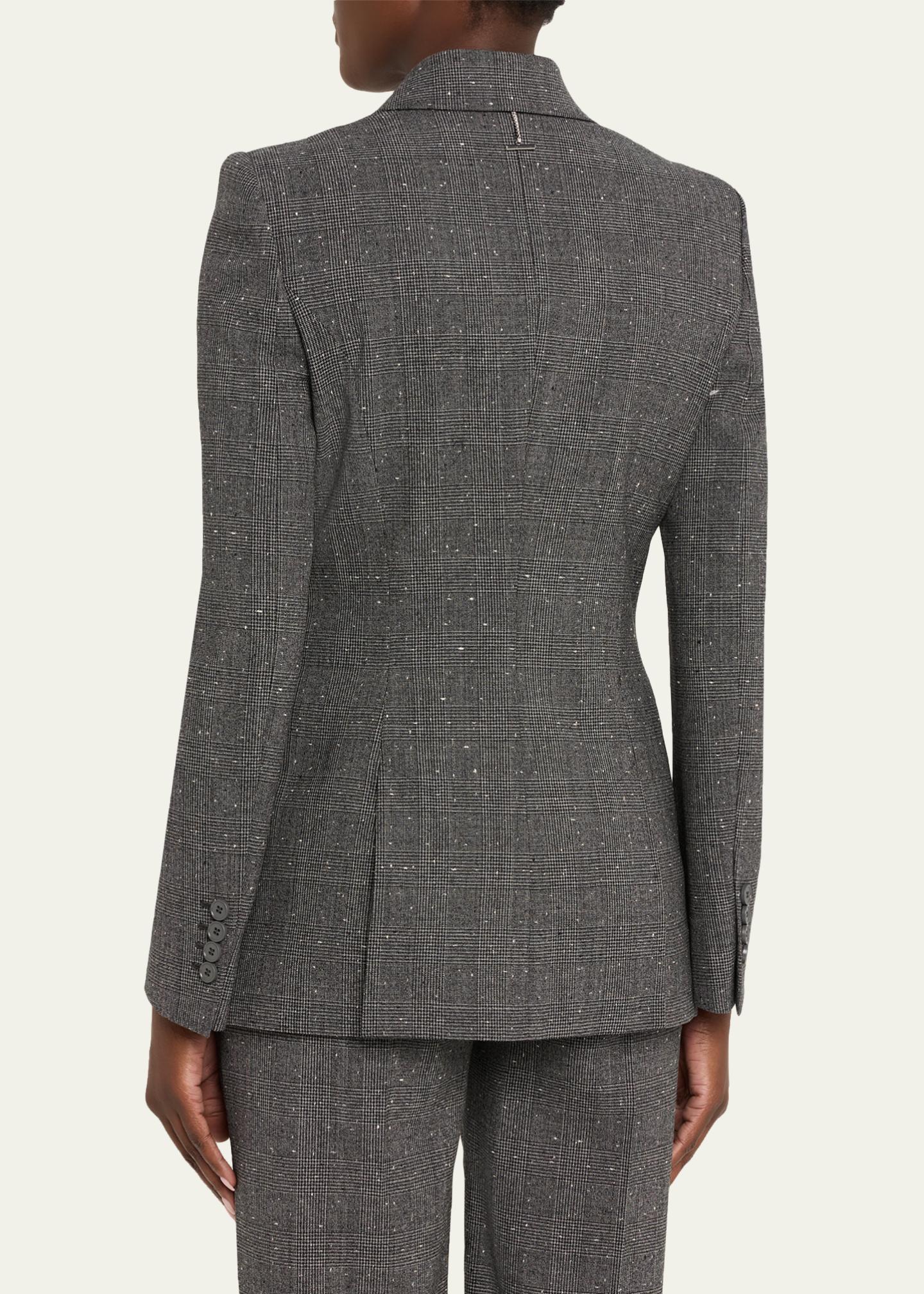 McQueen Double-Breasted Check Wool Tailored Jacket - Bergdorf Goodman