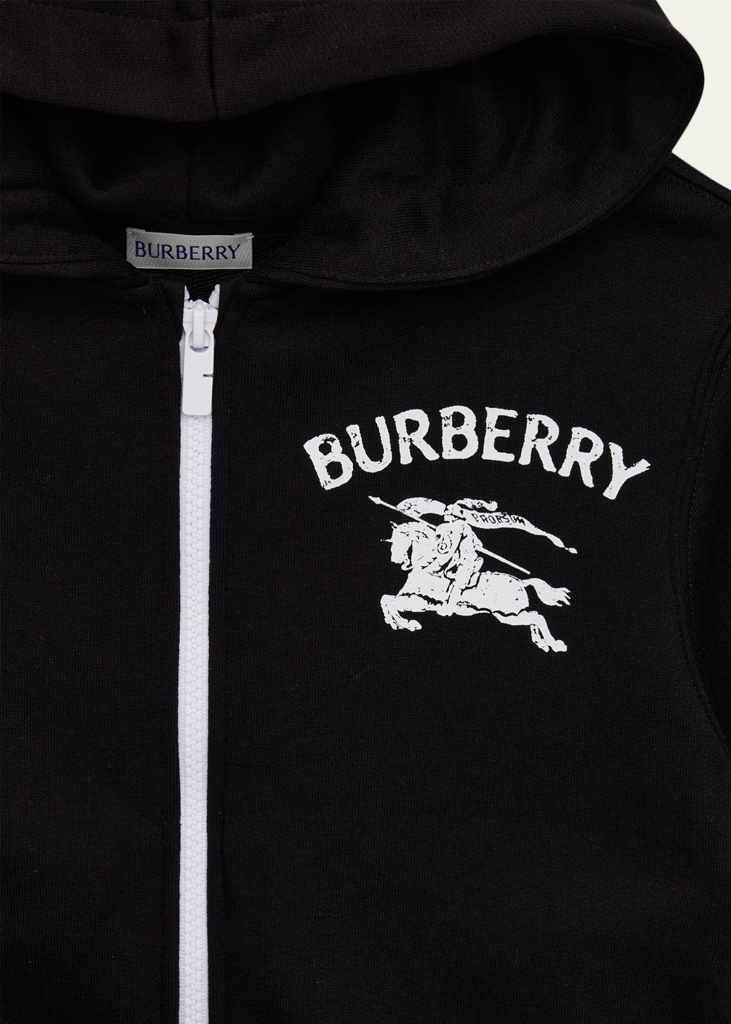 Burberry Boy's Clyde EKD Cotton Zip Hoodie, Size 4-14 - Bergdorf