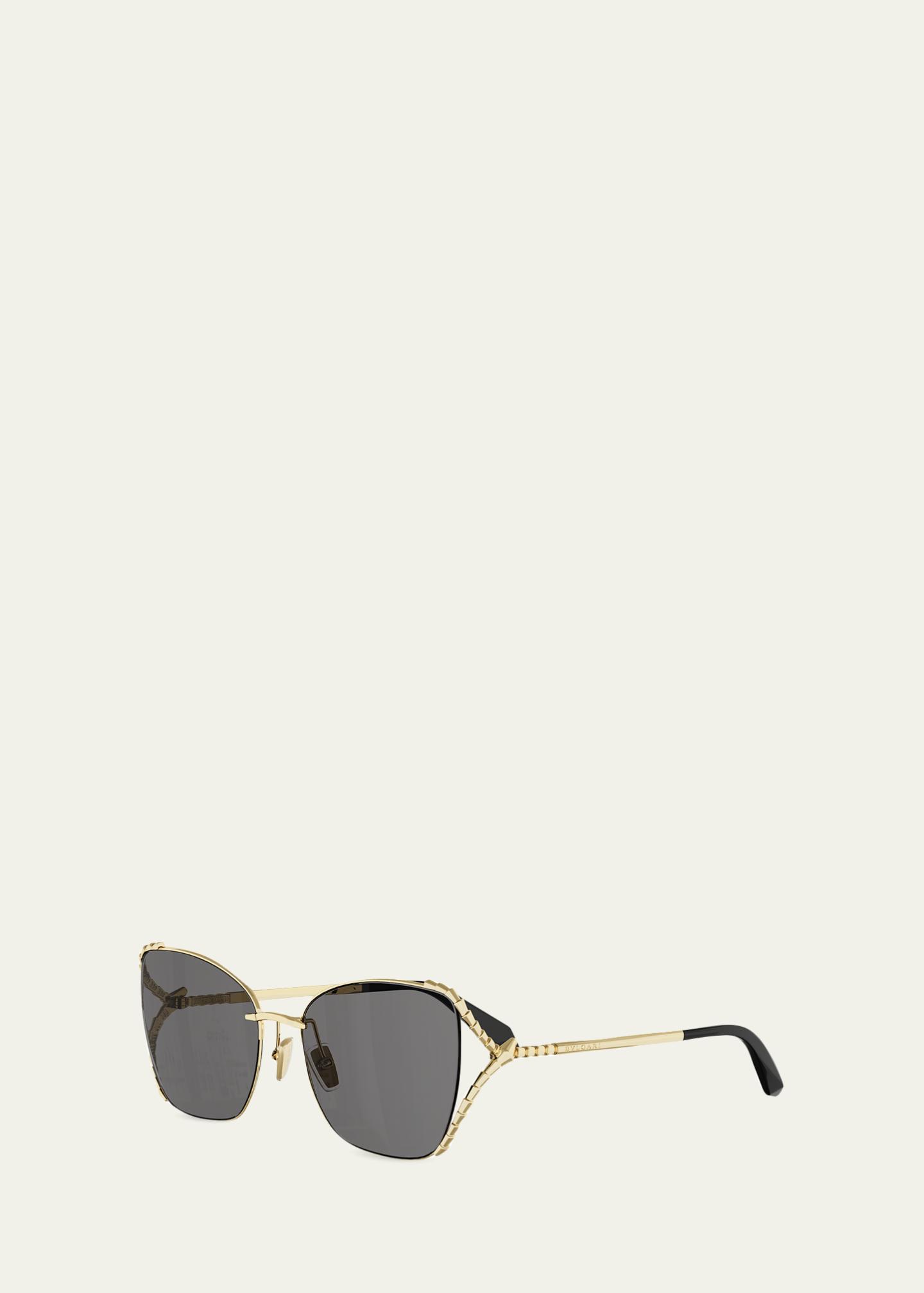BVLGARI Serpenti Viper 56mm Butterfly Sunglasses - Bergdorf 