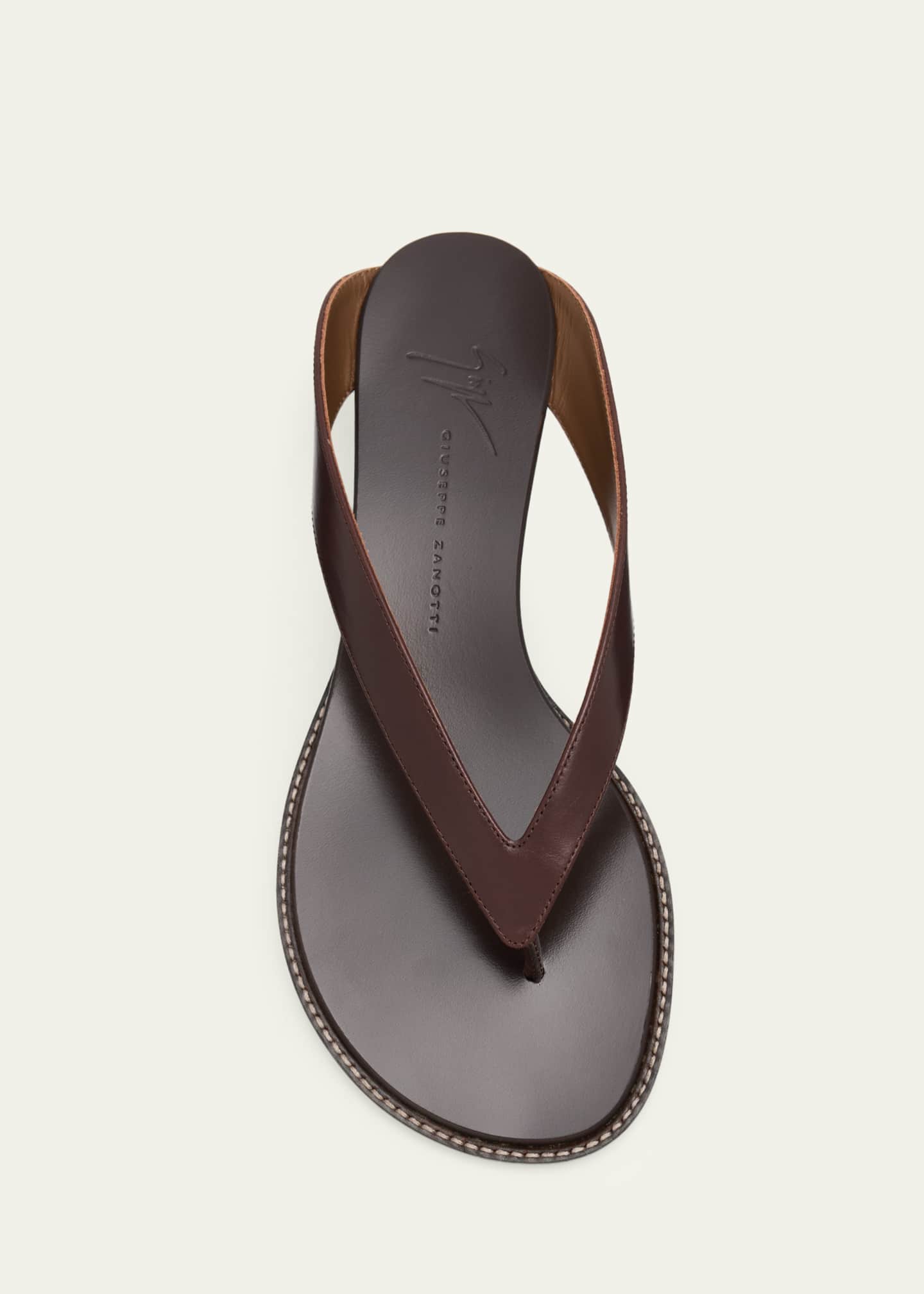 Giuseppe Zanotti 25mm Amelia Leather Thong Sandals - Bergdorf Goodman