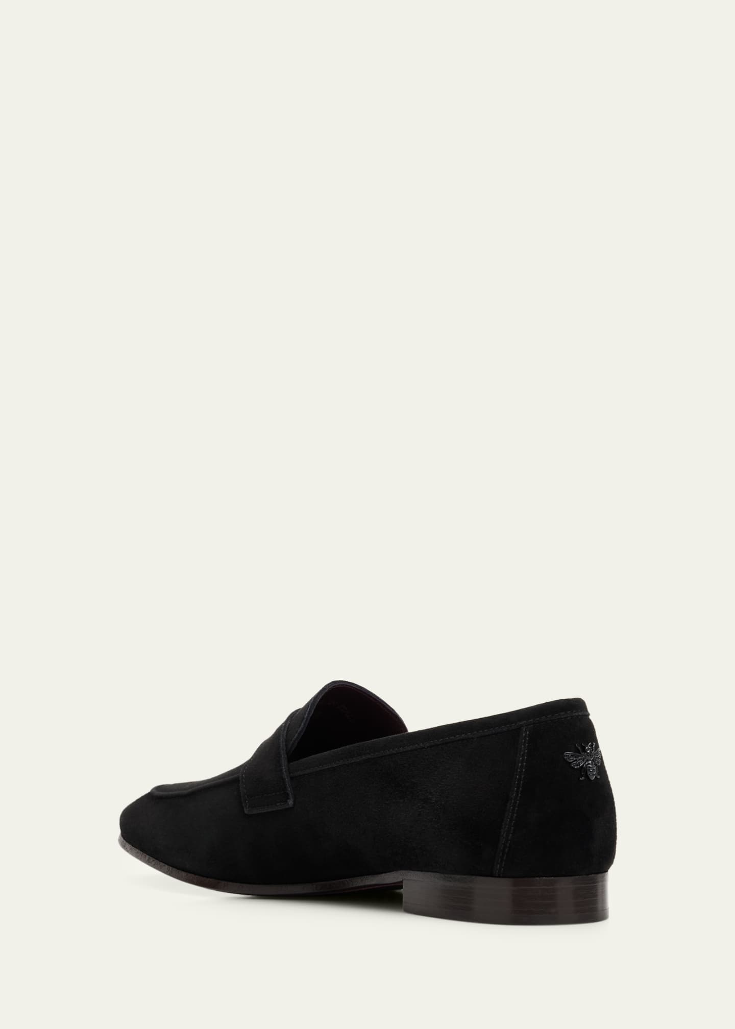 Bougeotte Suede Flaneur Penny Loafers - Bergdorf Goodman
