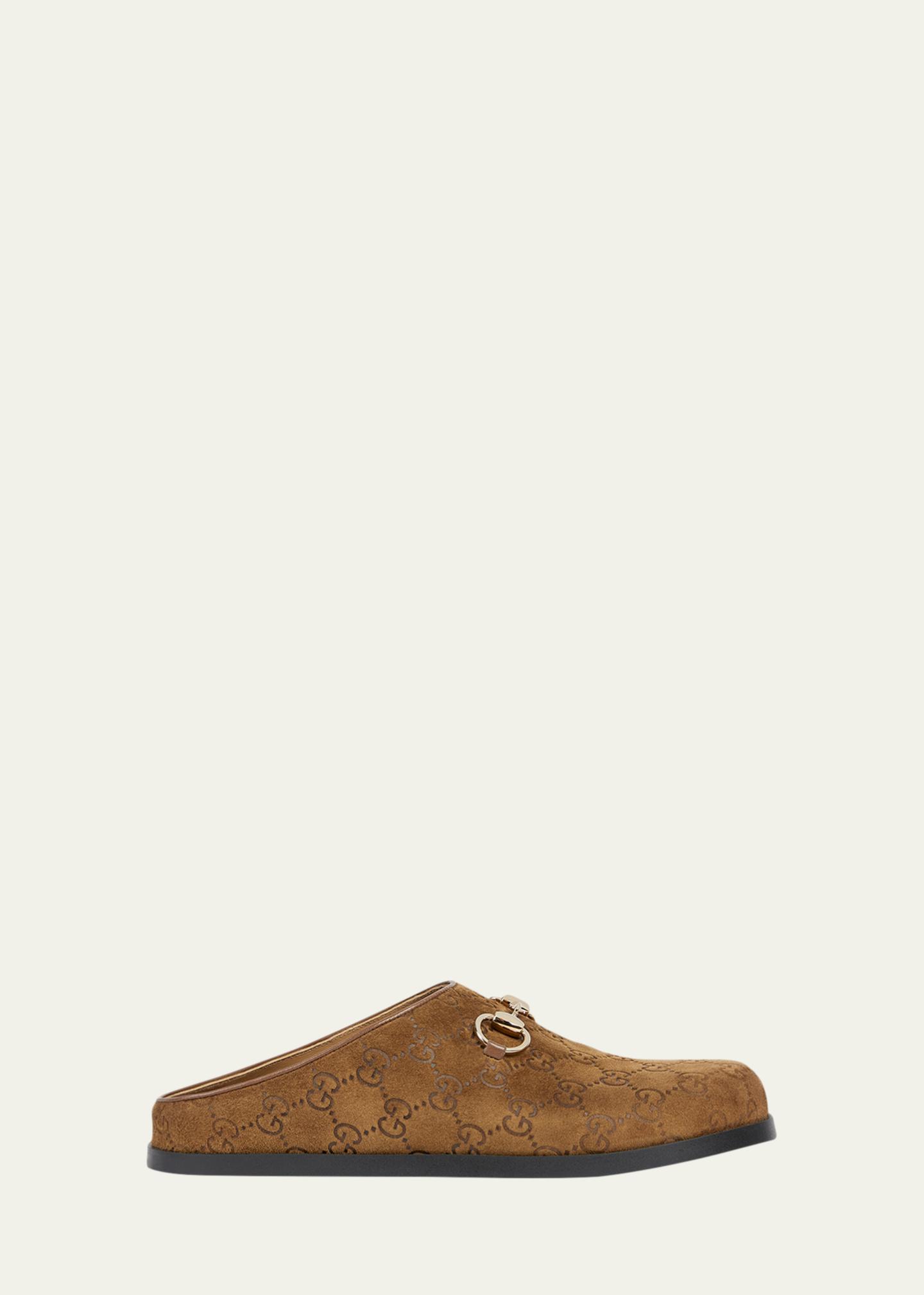 GG Luxury Suede Mules with Horsebit