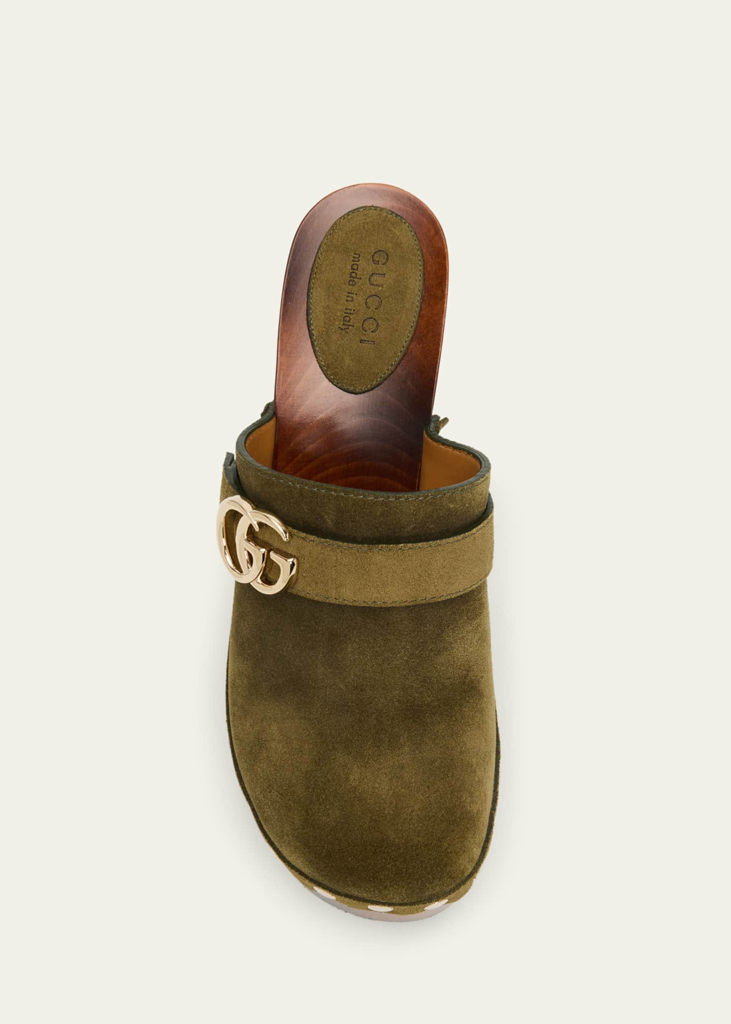 Gucci Marmont GG Suede Platform Clogs - Bergdorf Goodman