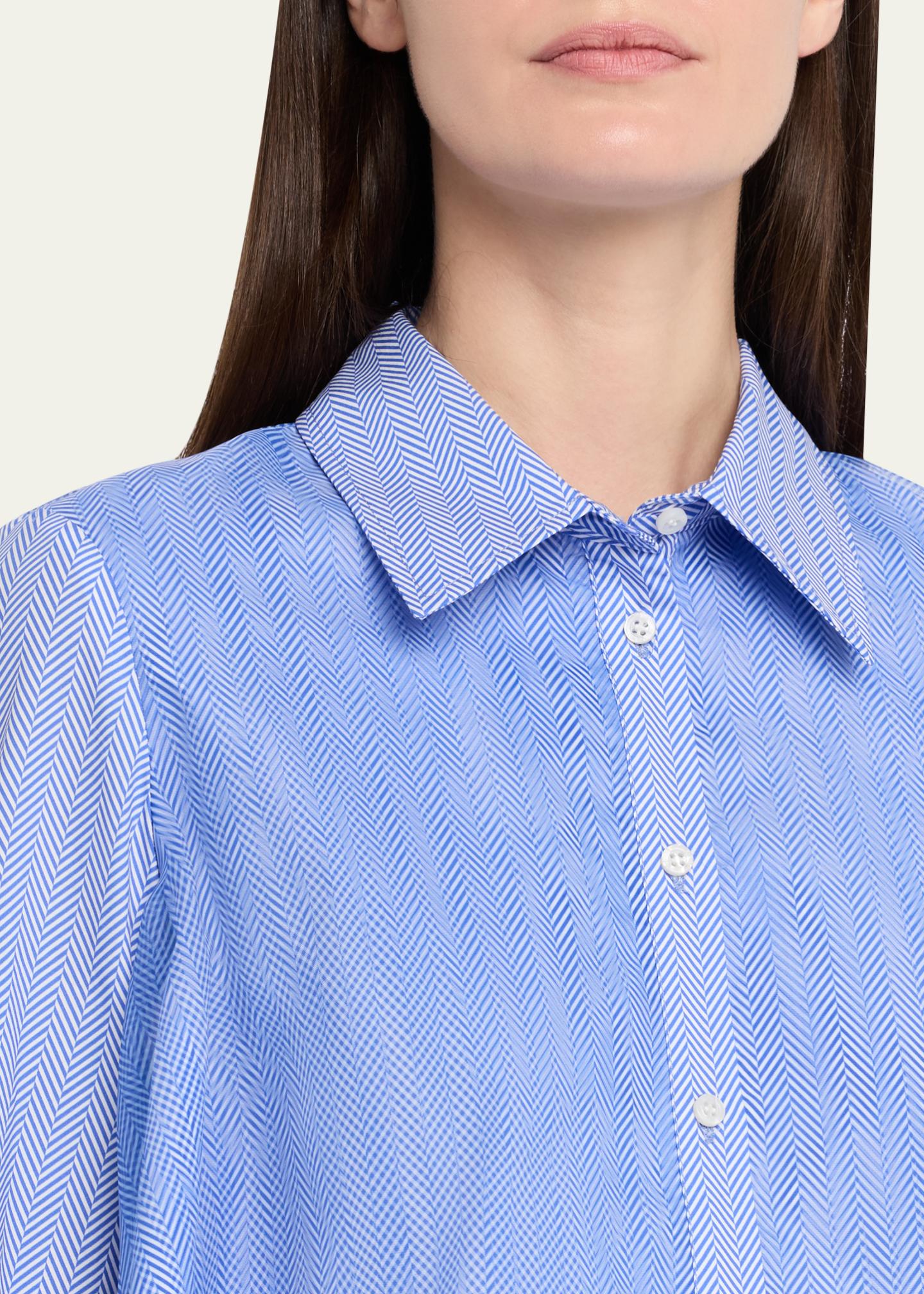 Brandon Maxwell Vaughn Frothy Layered Button-Down Shirt - Bergdorf Goodman