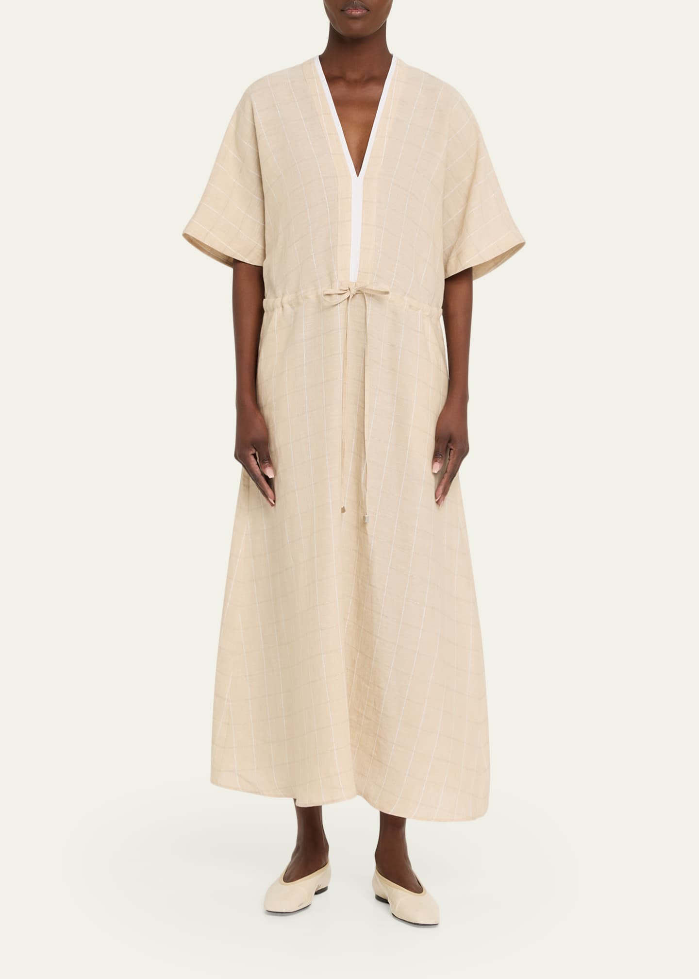 chinese dress ladies Everlane Popover Dress, Linen, Deep Pink, Size Xs main image 0