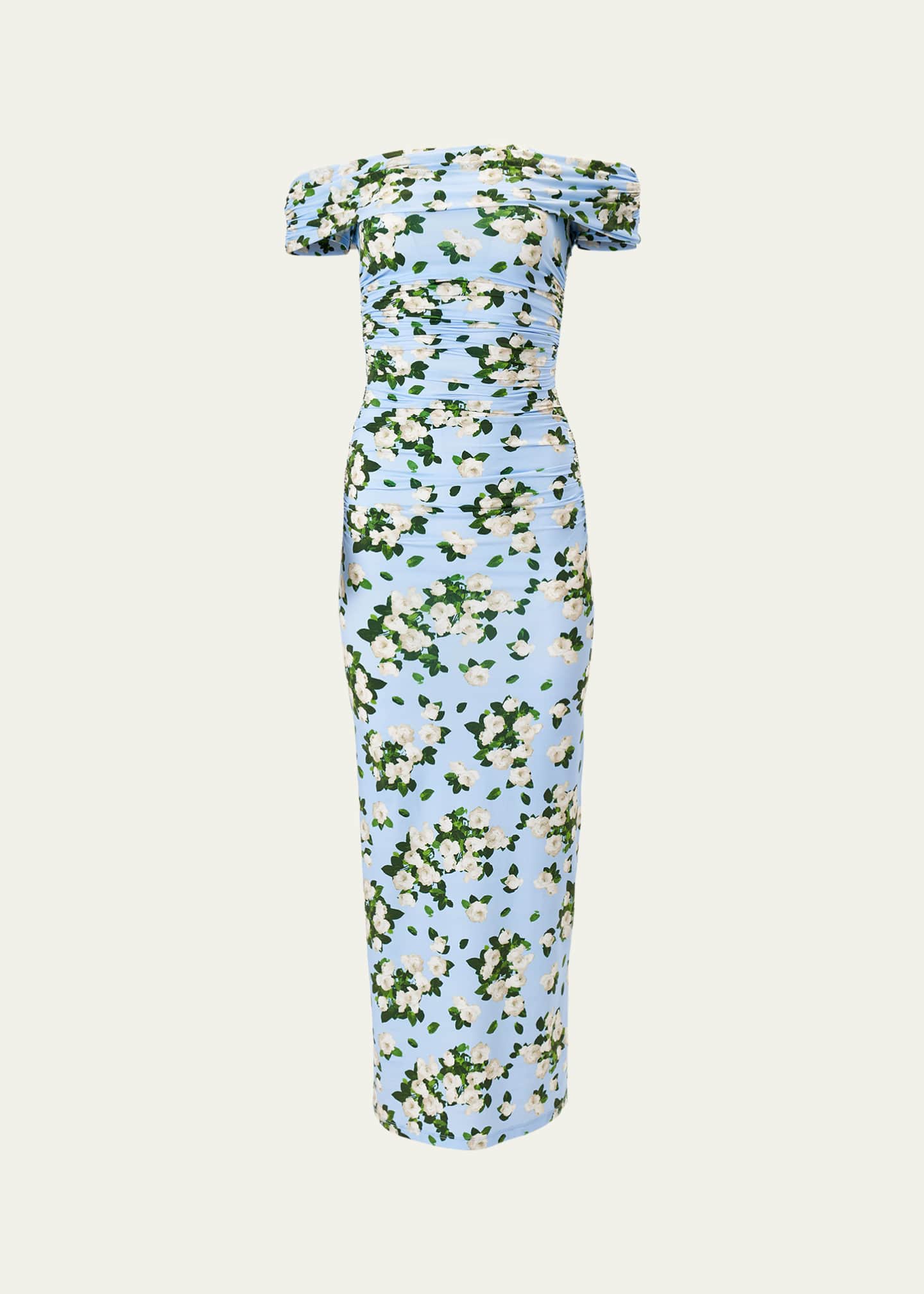 Carolina Herrera Off-The-Shoulder Floral Jersey Maxi Dress - Bergdorf  Goodman