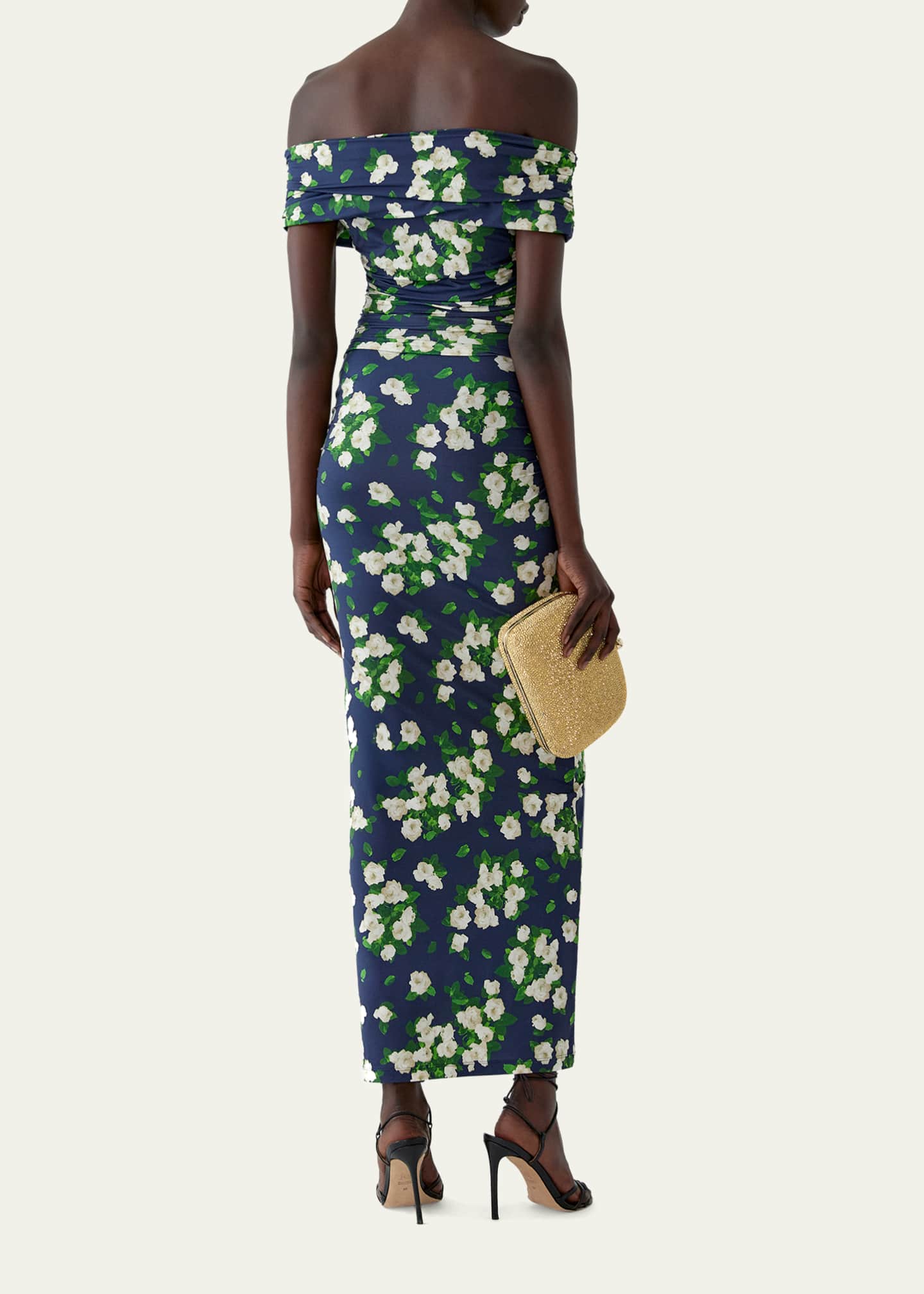 floral jersey maxi dress Hayes Jersey Dress - Night Bloom Floral Print Sleeveless Midi Sundress