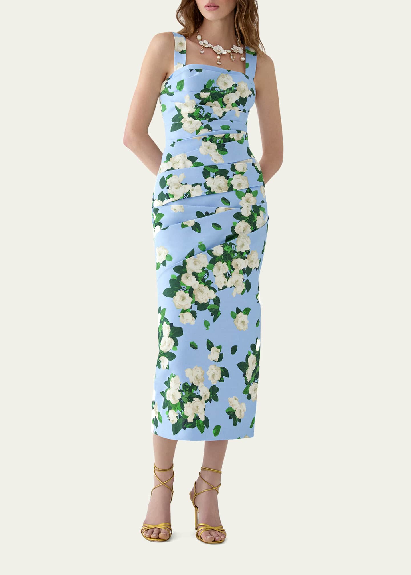 sleeveless cotton midi dress Enchant Me Midi Dress Midnight / L