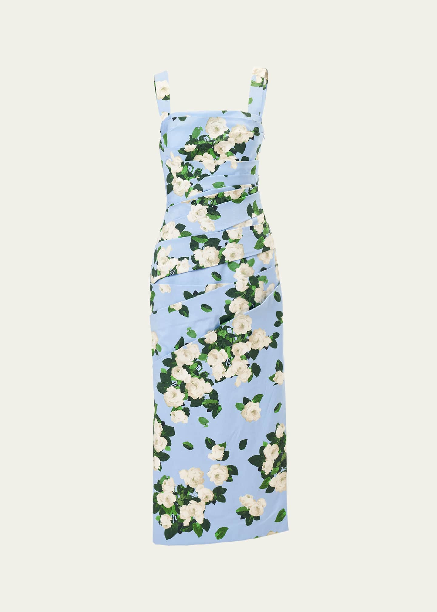 cotton sleeveless midi dress Darcey Cotton Poplin Sleeveless Midi Dress in black