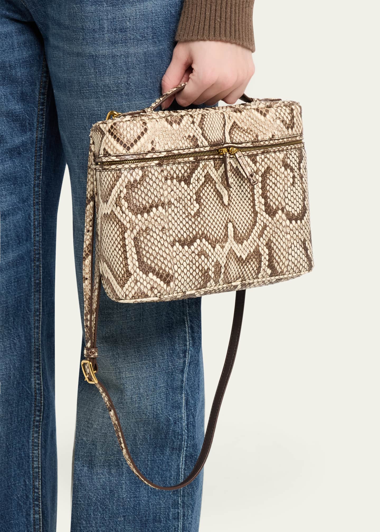 Bottega Veneta Bang Bang Python Top-Handle Bag - Bergdorf Goodman