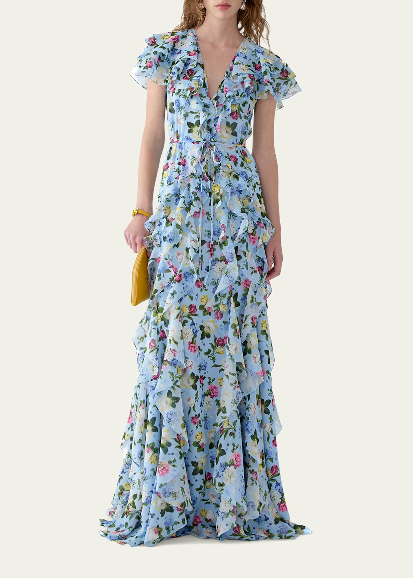 short sleeve ruffle maxi dress Maweii Plus Size Solid Color Off-Shoulder Short Sleeve Hollow-Out  Fashionable Long Ruffle Hem Maxi Dress For Summer
