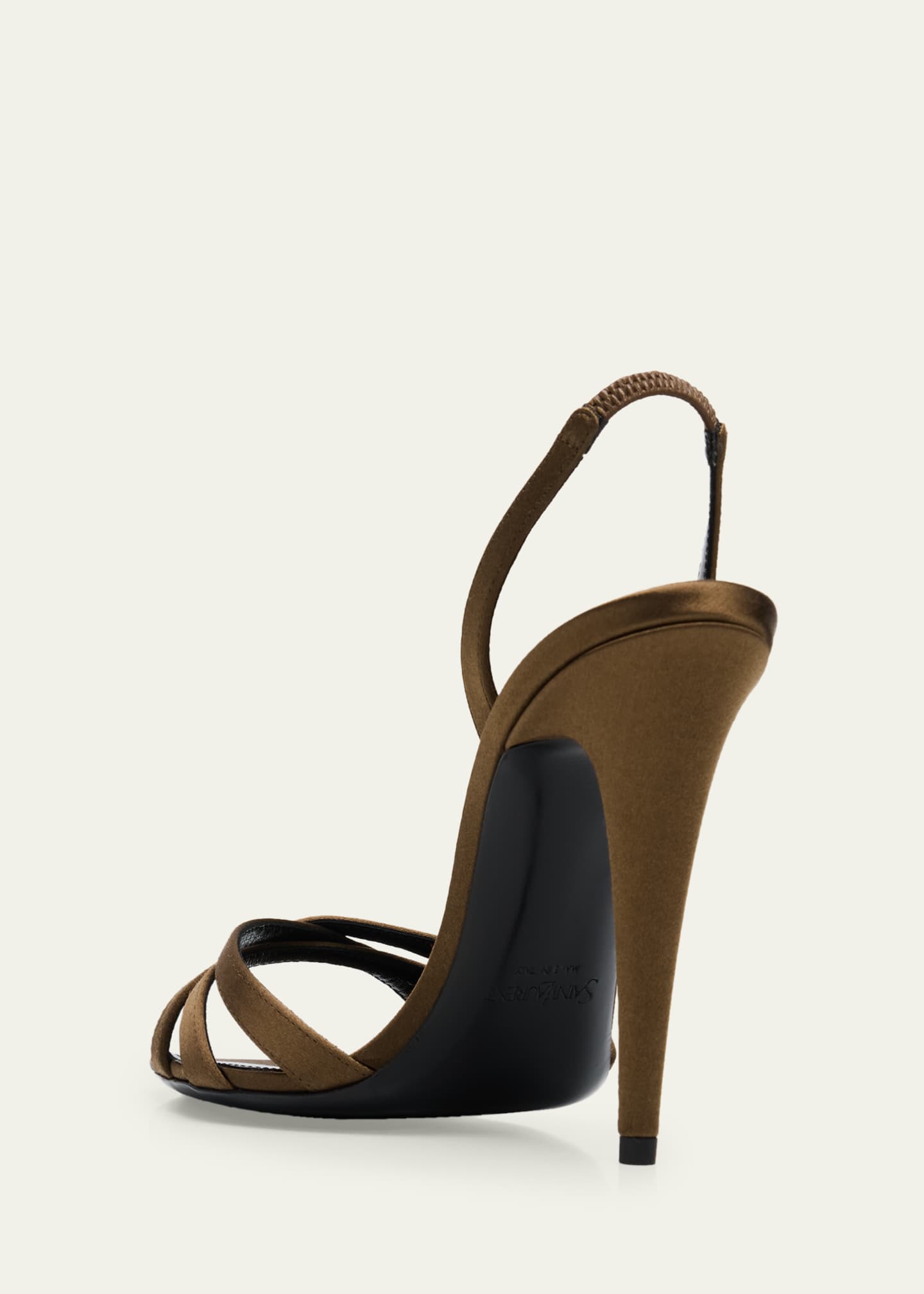 Saint Laurent 110mm Kate Satin Sandals - Bergdorf Goodman