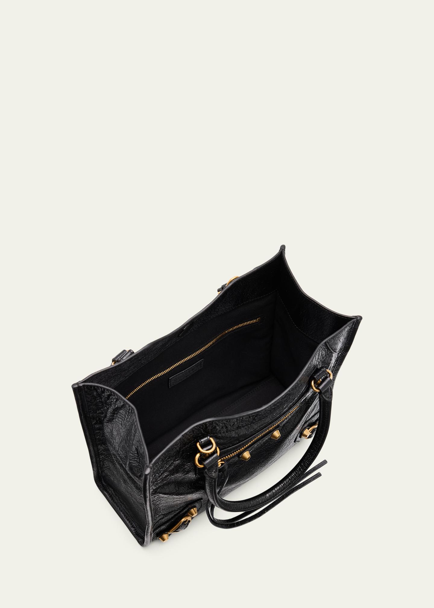 Balenciaga Arena Crinkled Leather Top-Handle Bag - Bergdorf Goodman