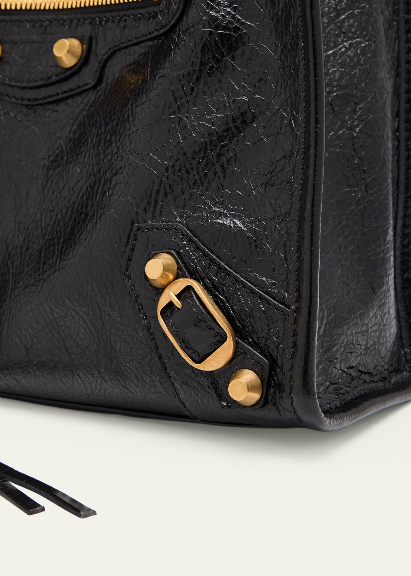 Balenciaga Arena Crinkled Leather Top-Handle Bag - Bergdorf Goodman