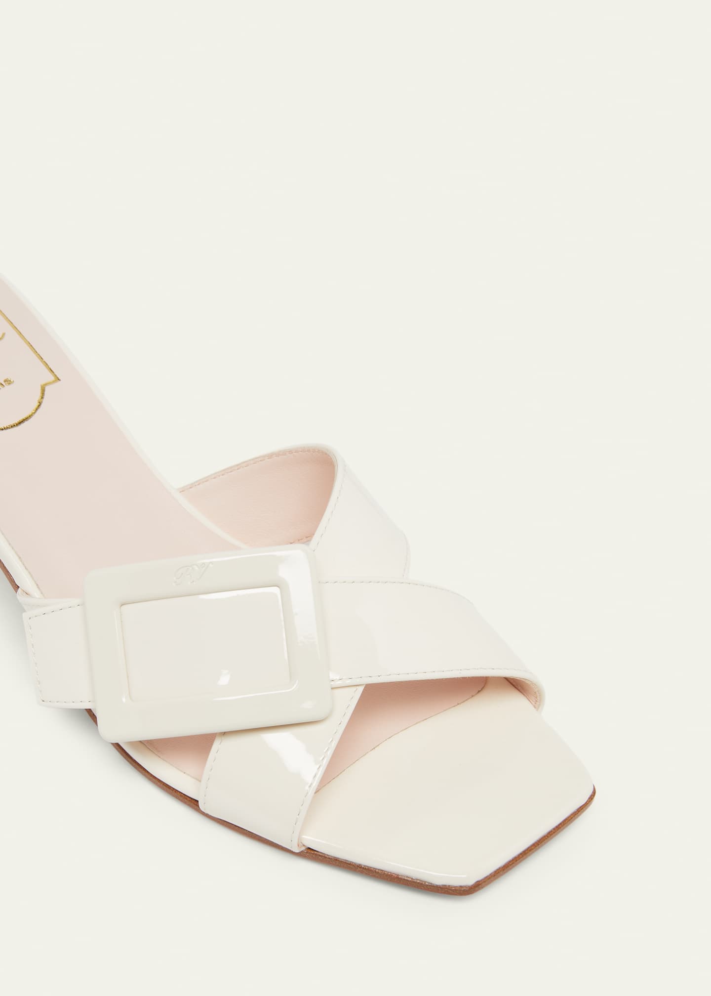 Roger Vivier Belle Vivier Cross-Strap Leather Sandals - Bergdorf
