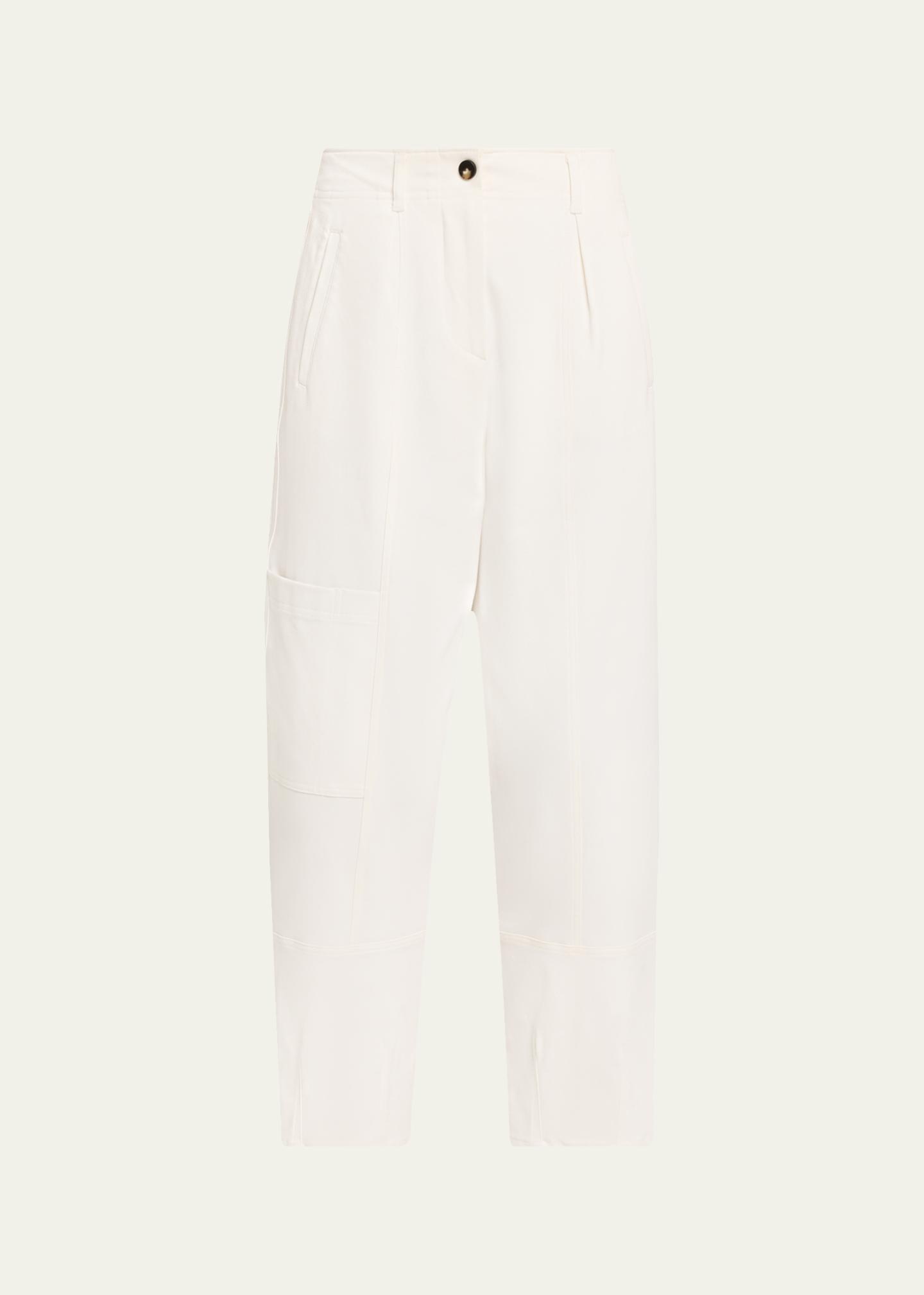Max Mara Pleated Barrel-Leg Ankle Pants - Bergdorf Goodman