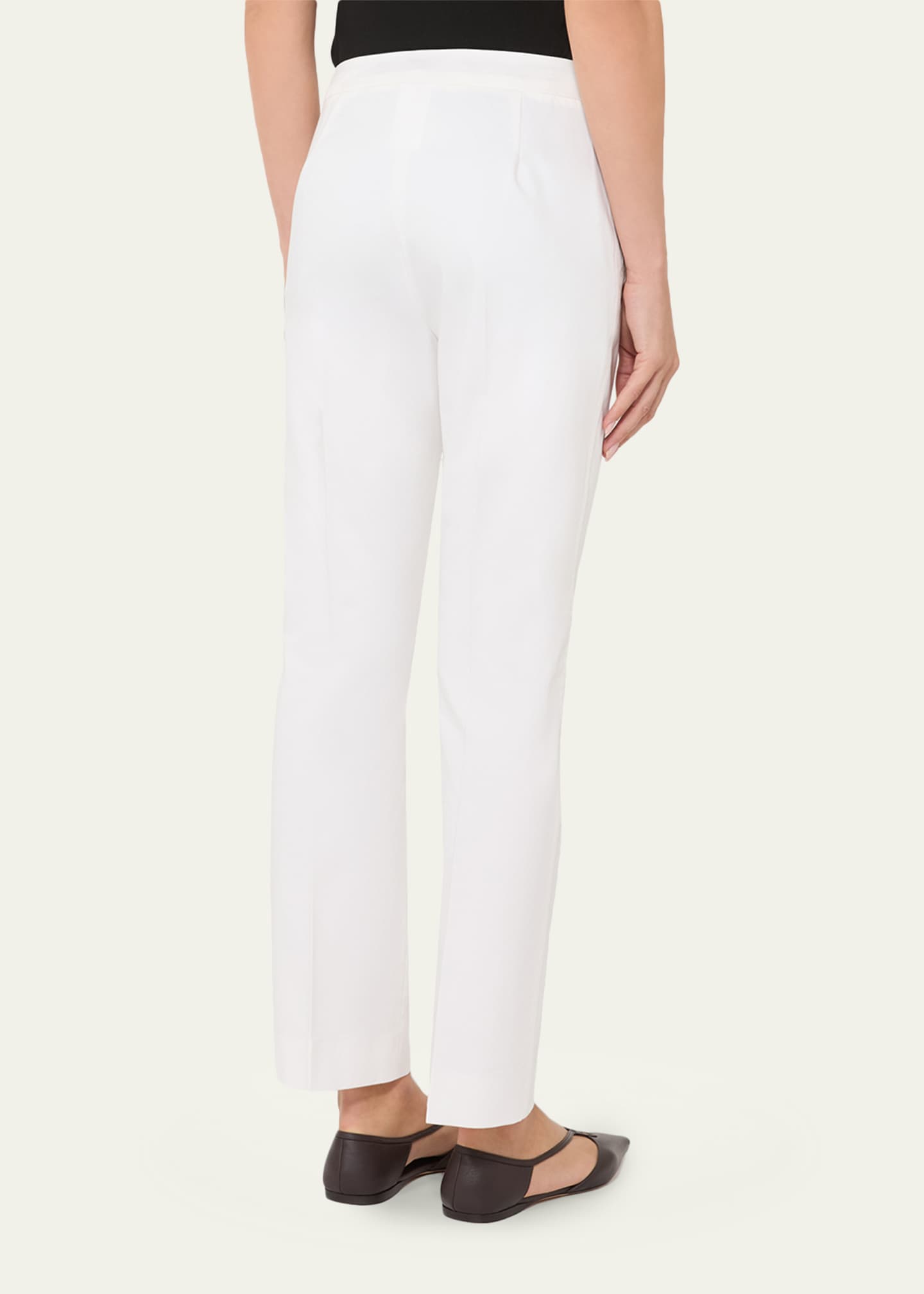 max mara cigarette pants Wool Flannel Trousers In Black - 50% Off bar fastening Slant side pockets Pressed pleat detail and belt loops at the waist Sewn darts on the back of the waist WEEKEND MAX MARA cecco cotton