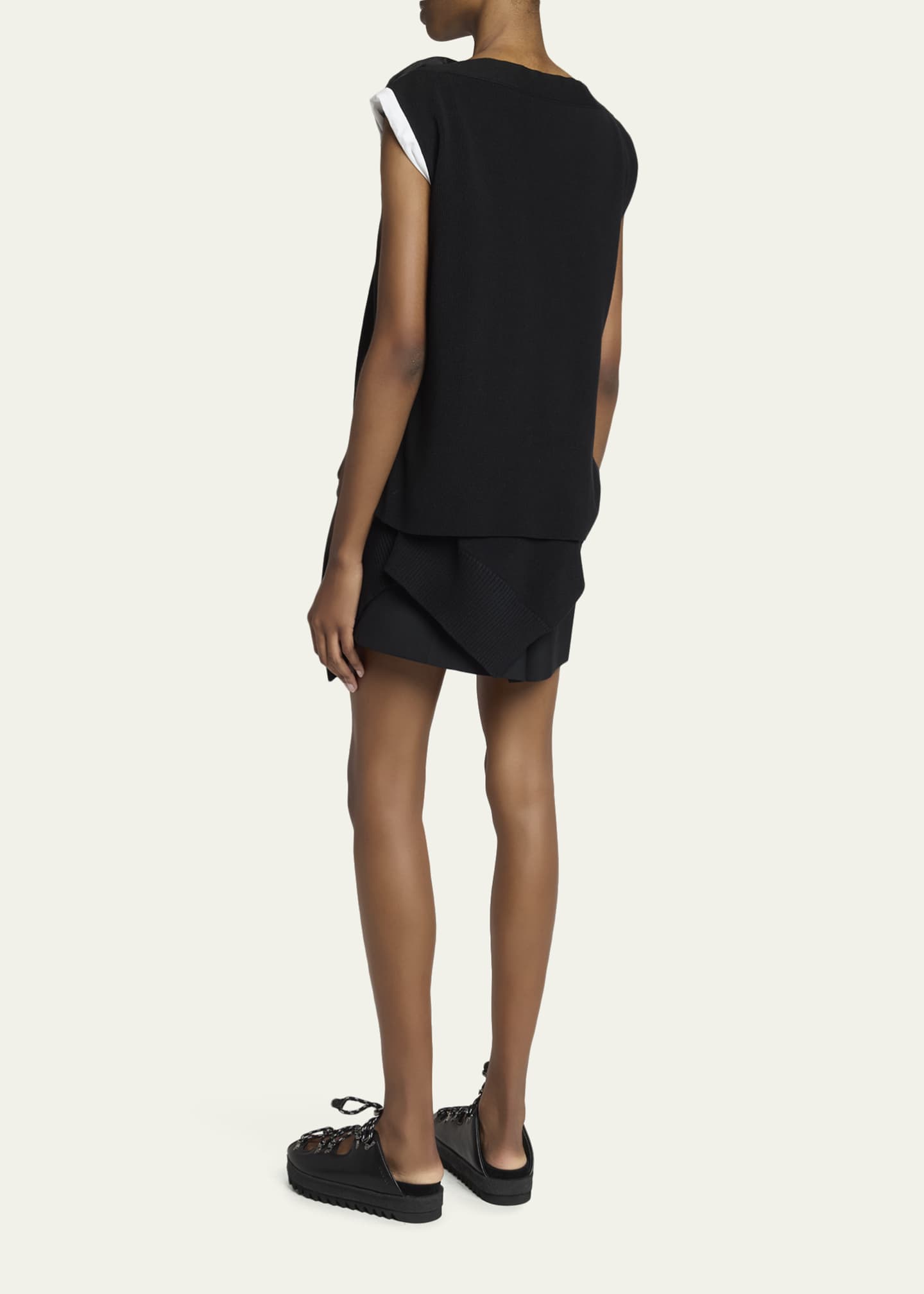 sacai mini dress sacai Blue Poplin Shirt Minidress
