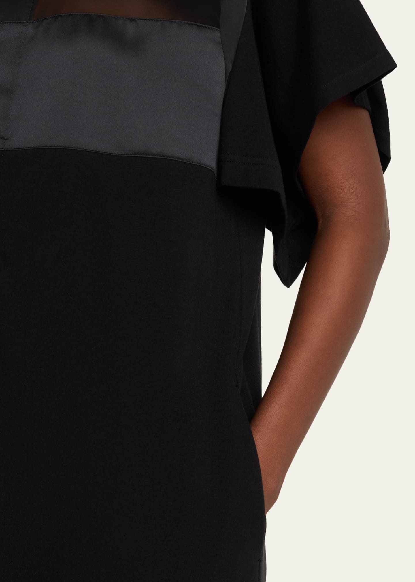 Sacai - Cotton Jersey Dress, 1 Black