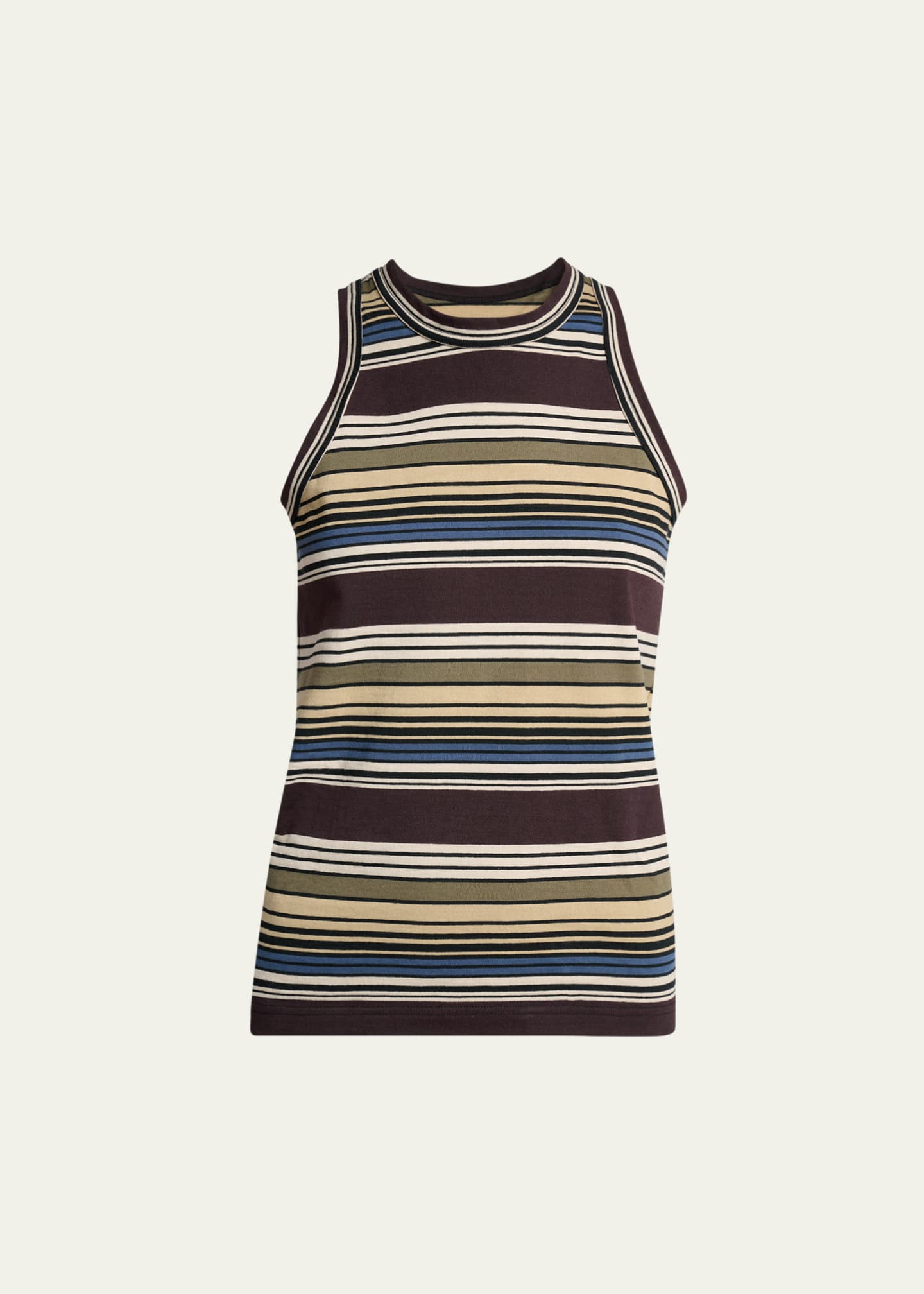 sacai ノースリーブ タンクトップ size 1 SACAI Horizontal Striped Tank Top - Bergdorf Goodman